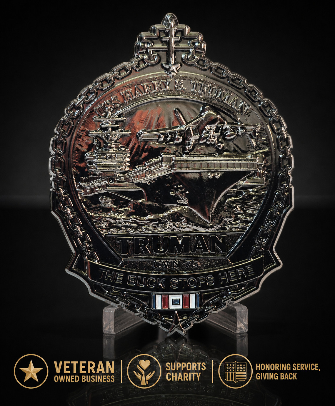 USS Harry S. Truman CVN-75 Challenge Coin 214 USS Harry S. Truman CVN-75 Challenge Coin 214