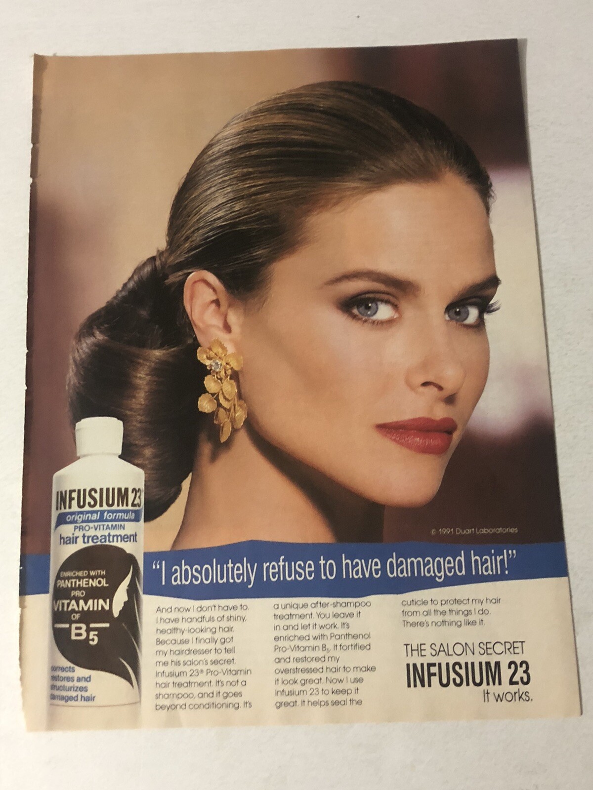 1991 Infusium 23 Vintage Print Ad Advertisement pa15 1991 Infusium 23 Vintage Print Ad Advertisement pa15