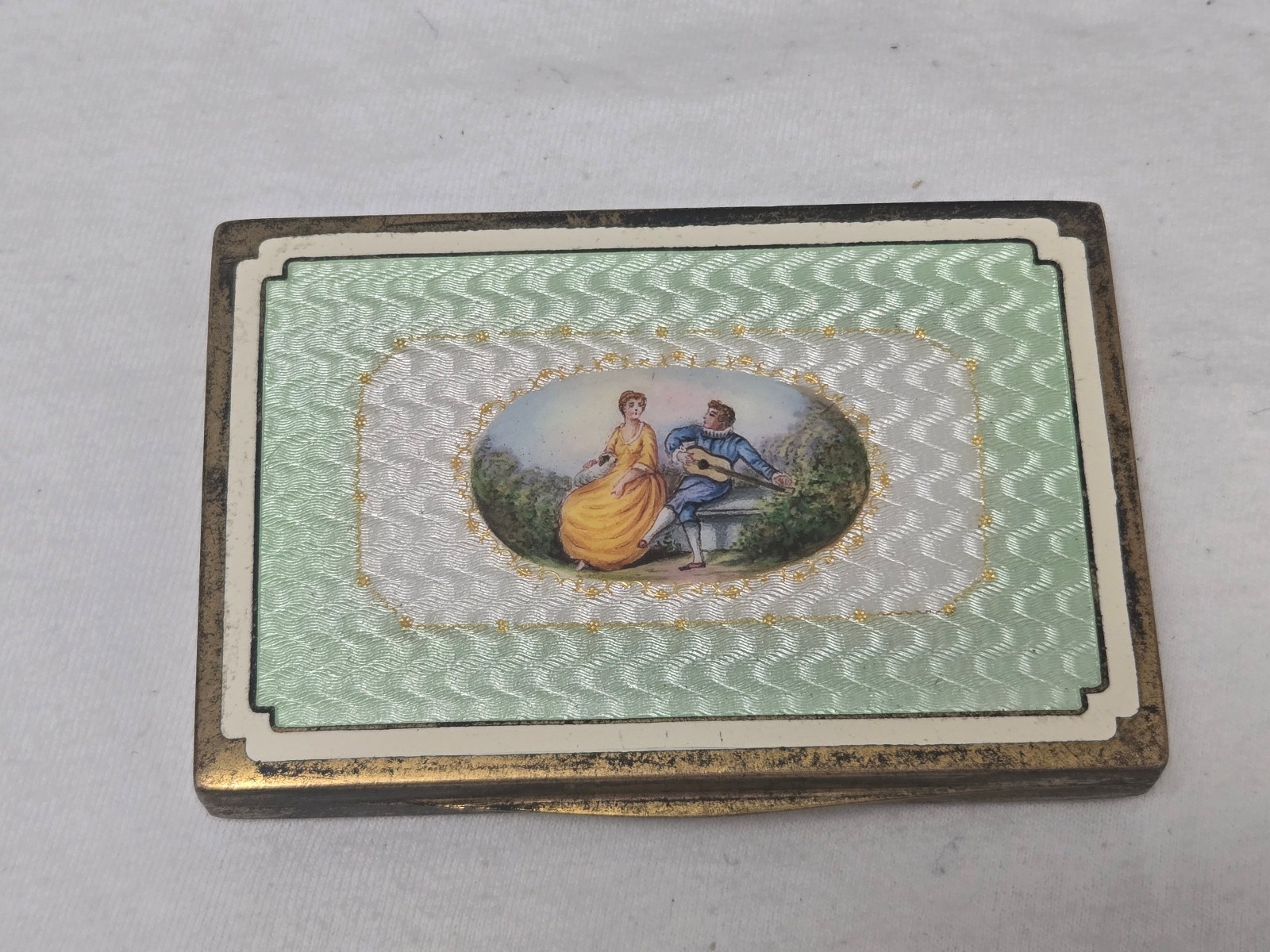 VINTAGE/ANTIQUE GUILLOCHE ENAMEL CALLING CARD CASE, MADE BY LENK OF AUSTRIA VINTAGE/ANTIQUE GUILLOCHE ENAMEL CALLING CARD CASE, MADE BY LENK OF AUSTRIA