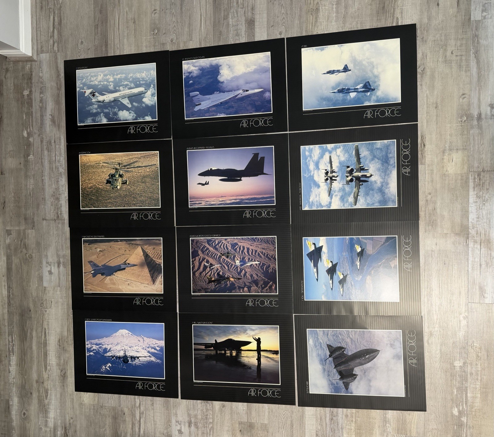 Vintage US Air Force Lithograph Series #36 Complete Unopened NOS Set Of 12 17x23 Vintage US Air Force Lithograph Series #36 Complete Unopened NOS Set Of 12 17x23