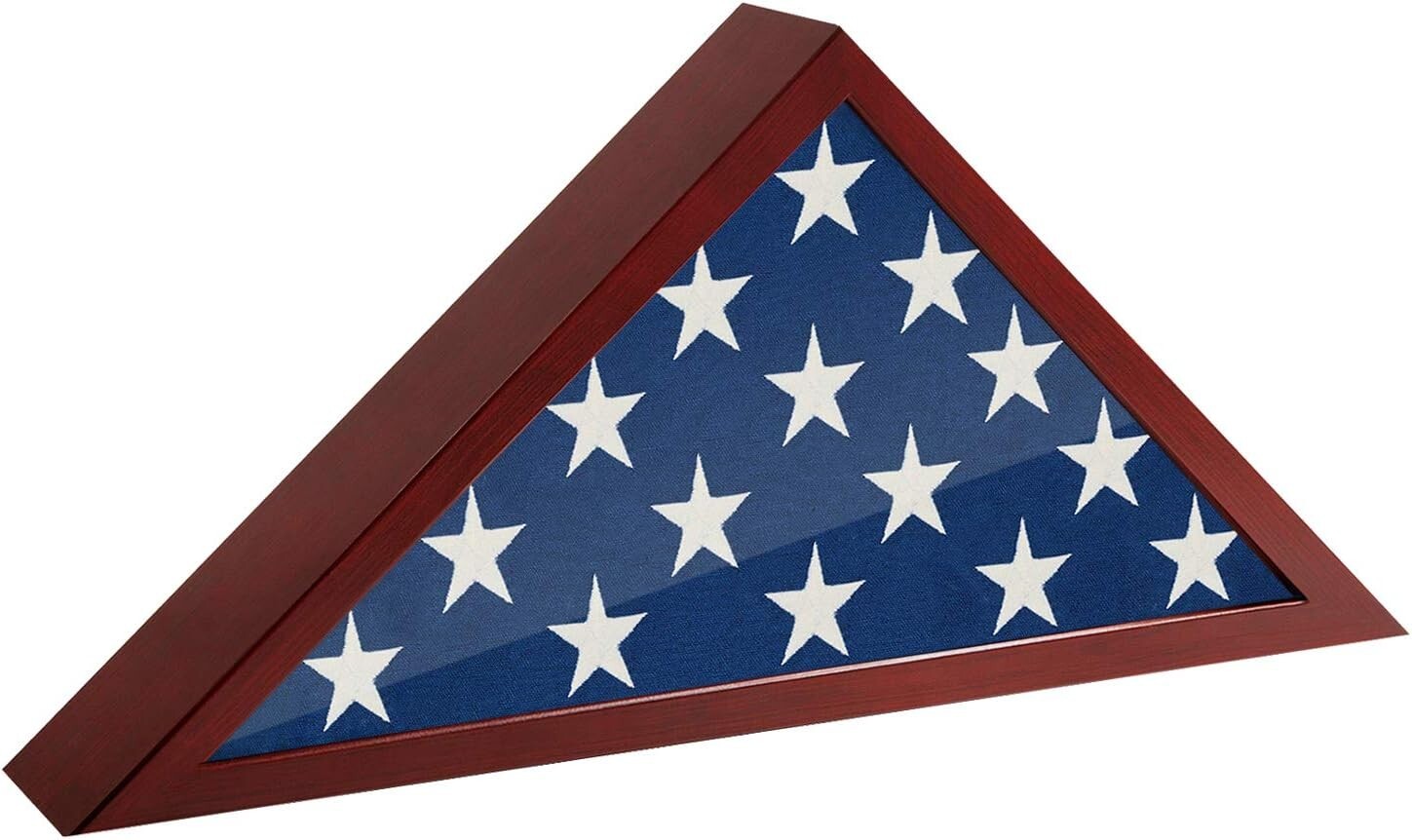 USA AMERICAN US FOLDED MEMORIAL FLAG TRIANGLE DISPLAY CASE BOX BURIAL CASKET 3x5 USA AMERICAN US FOLDED MEMORIAL FLAG TRIANGLE DISPLAY CASE BOX BURIAL CASKET 3x5