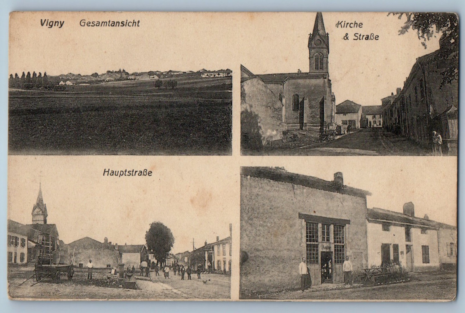 Val-d'Oise France Postcard Multiview of Vigny c1910 Posted RPPC Photo Val-d'Oise France Postcard Multiview of Vigny c1910 Posted RPPC Photo