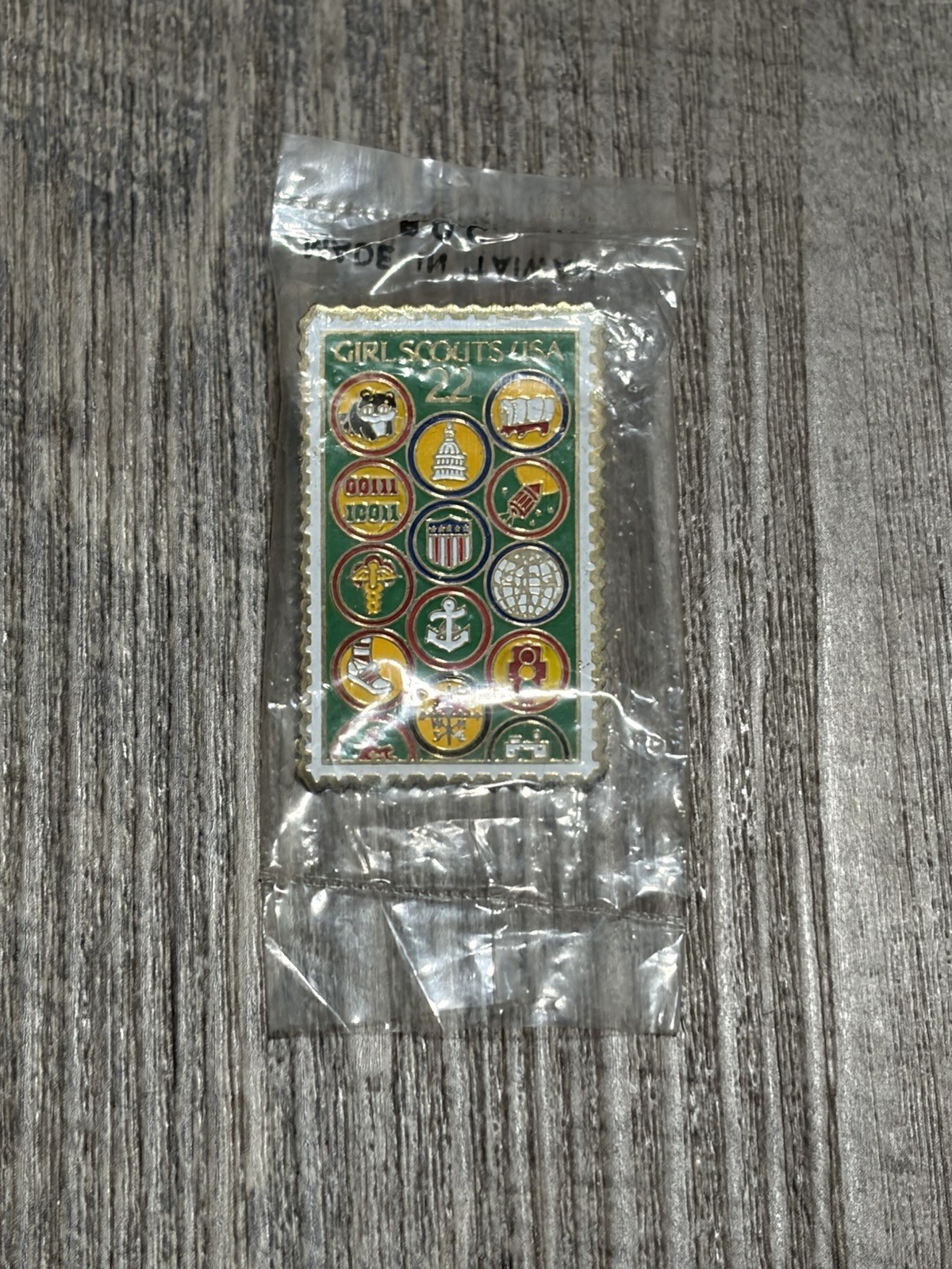 Vintage Girl Scout Pin, New In Packaging, 1980’s Vintage Girl Scout Pin, New In Packaging, 1980’s