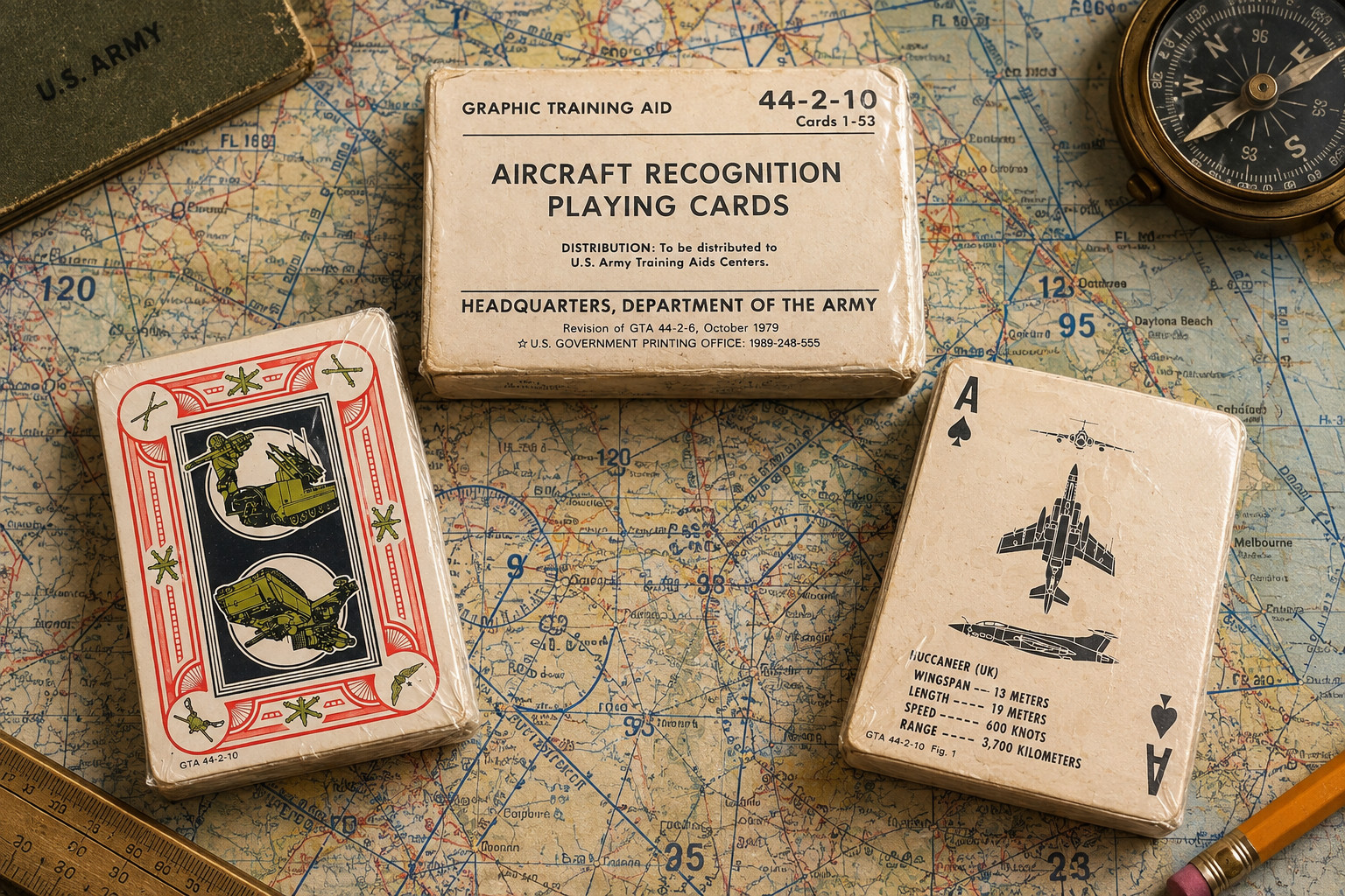Vintage 1989 US Army Aircraft Recognition Playing Cards GTA 44-2-10 Sealed Vintage 1989 US Army Aircraft Recognition Playing Cards GTA 44-2-10 Sealed