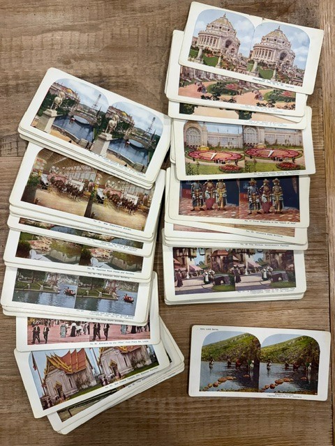 84+1 Lot 1904 St. Louis World's Fair  + Bonus Stereoview Cards TW Ingersoll