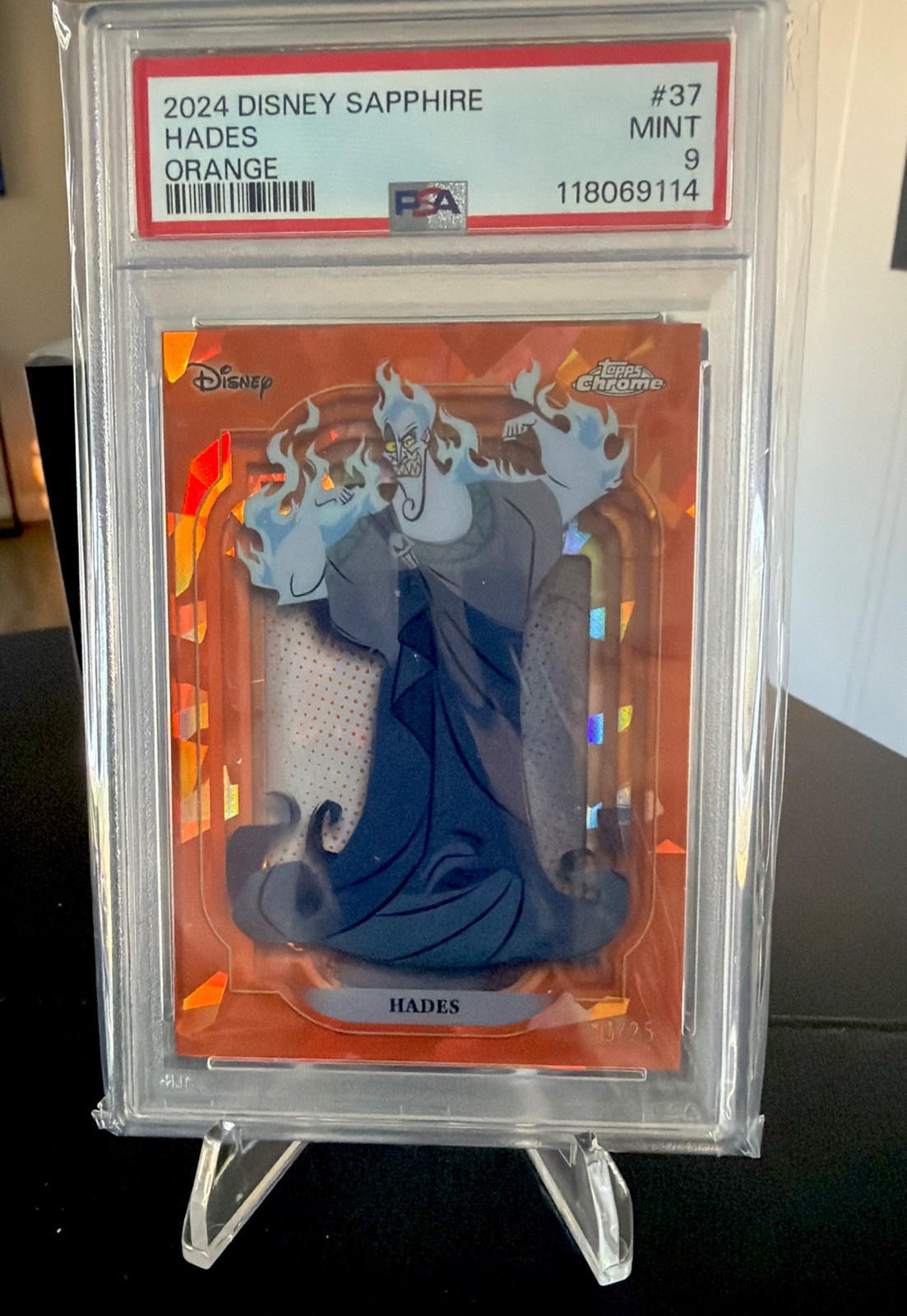 Topps Disney 2024 Sapphire Hades Orange #37 PSA 9 /25 MINT Hercules