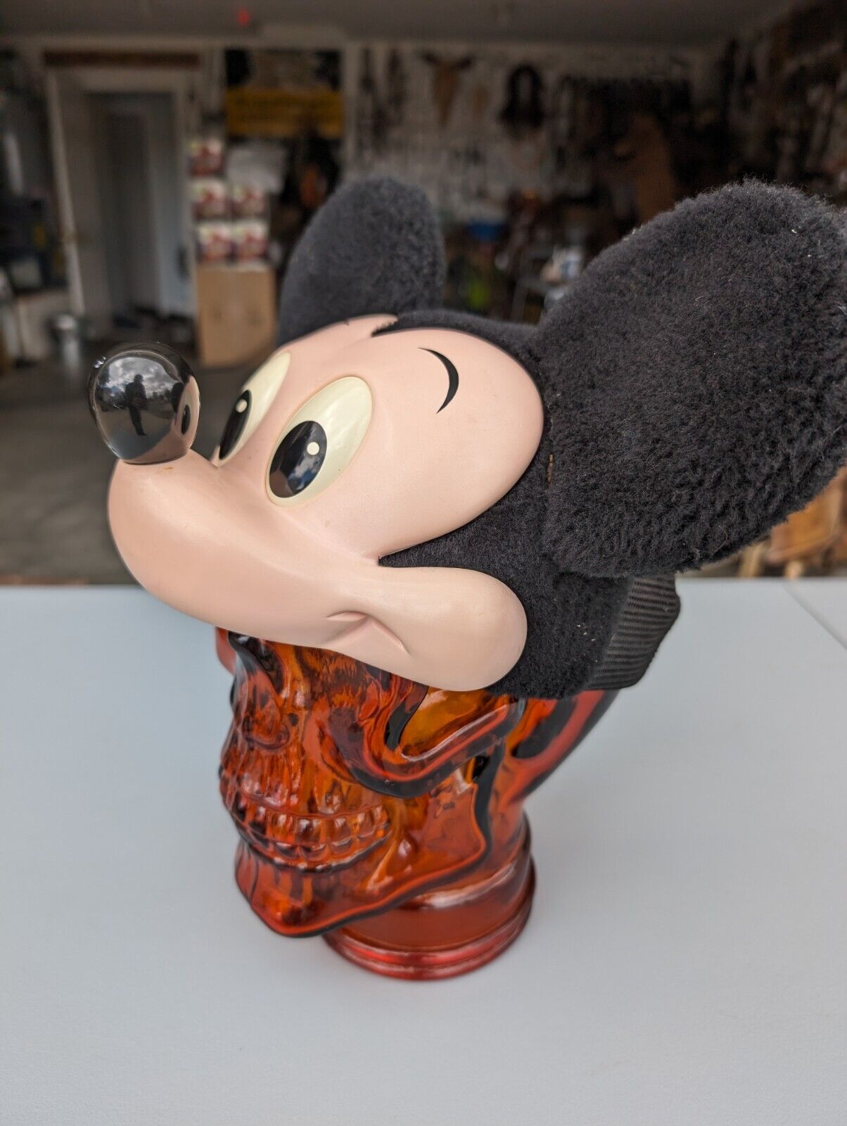 Vintage 1990's Disney Mickey Mouse Snapback Cap Hat 3D Plastic Face Plush Ears
