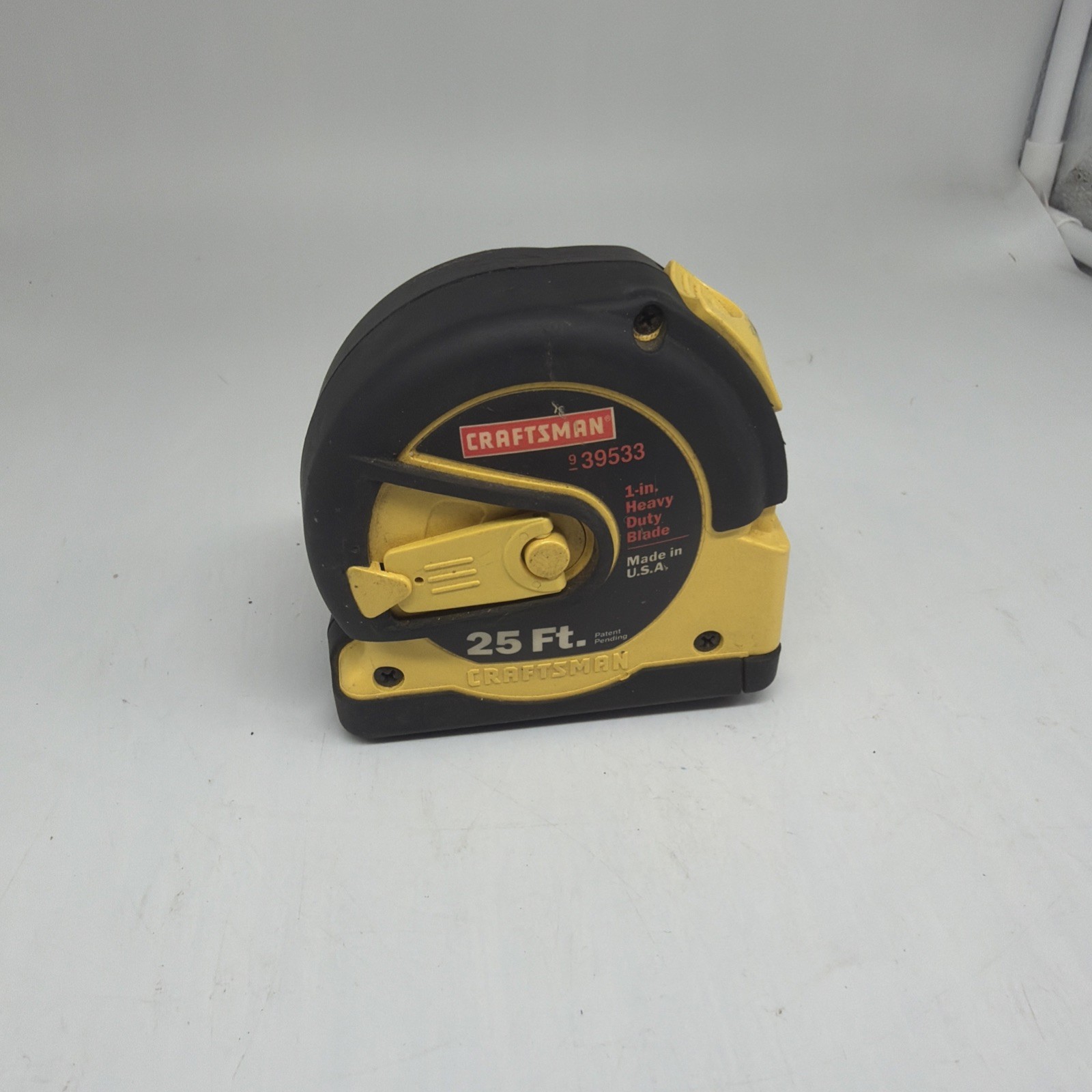 Rare Sears Craftsman USA Nos Yellow 25ft Lock Tape Measure 39533 EZ Change Blade Rare Sears Craftsman USA Nos Yellow 25ft Lock Tape Measure 39533 EZ Change Blade