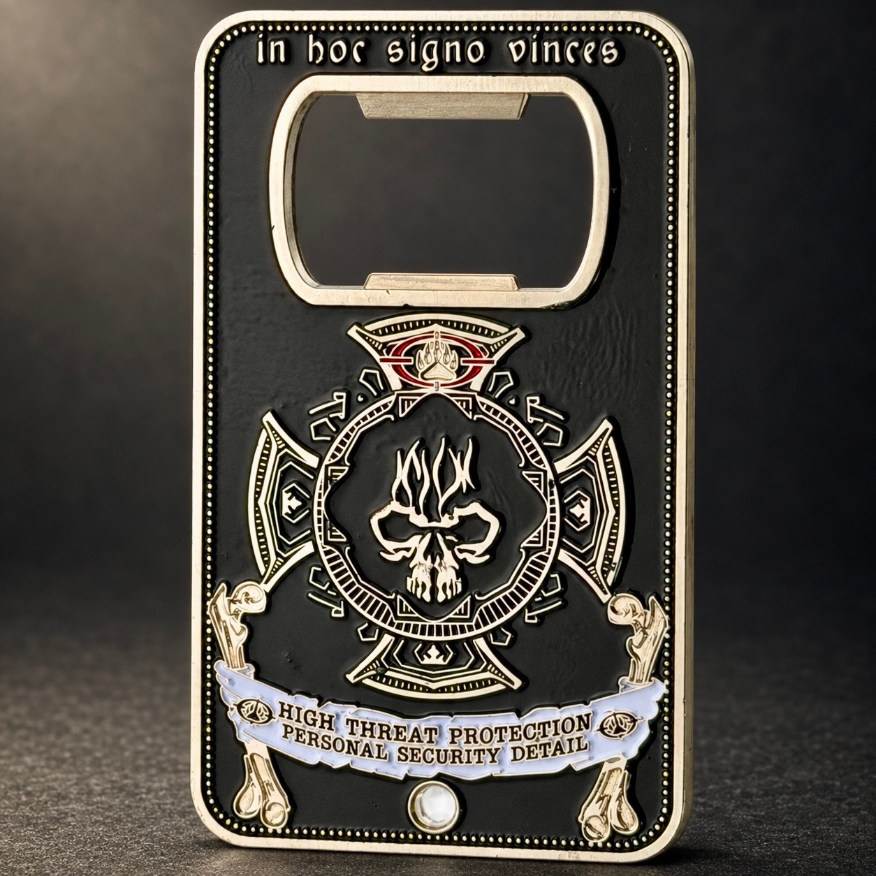 Rare Blackwater Worldwide WPPS High Threat PSD Challenge Coin Bottle Opener Rare Blackwater Worldwide WPPS High Threat PSD Challenge Coin Bottle Opener