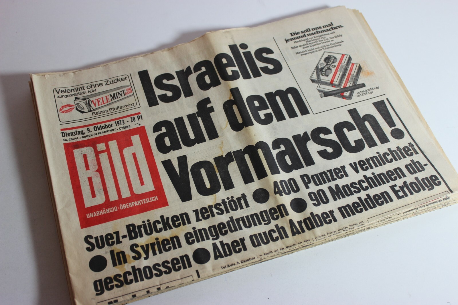 Bildzeitung 09.10.1973 October 9.10.1973 gift birthday 48th 49. 50. 51.