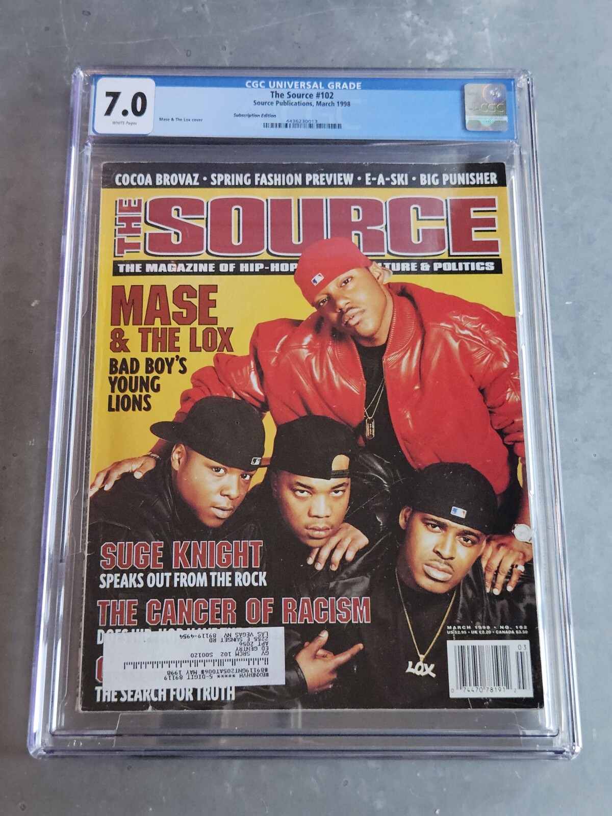 EMINEM🔥UNSIGNED HYPE🔥 THE SOURCE 1998 Magazine CGC 7.0 - Subscription Variant EMINEM🔥UNSIGNED HYPE🔥 THE SOURCE 1998 Magazine CGC 7.0 - Subscription Variant