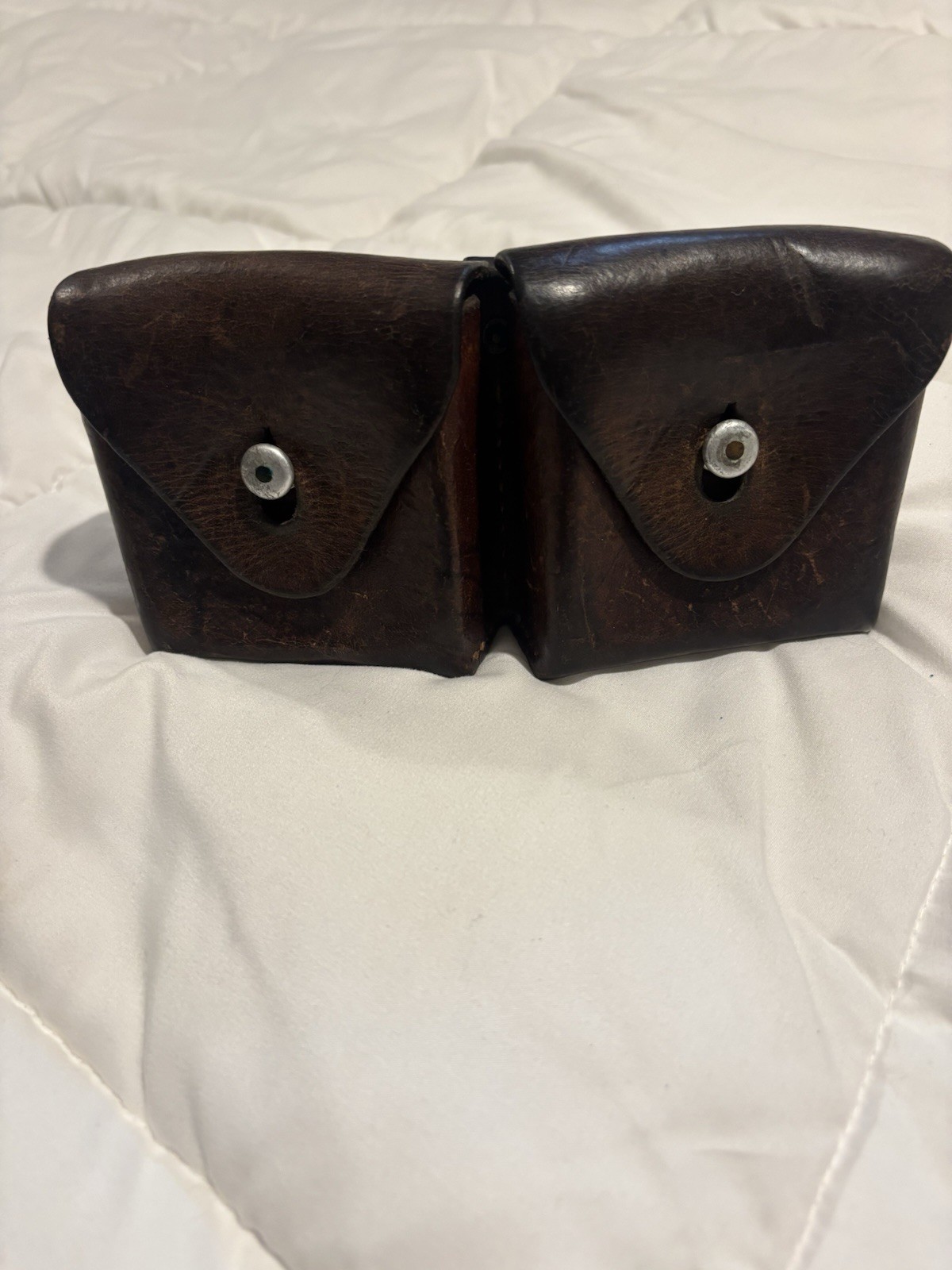 Vintage leather Swiss Schmidt/Reuben/K 31 double Ammo pouch 1938 WW2