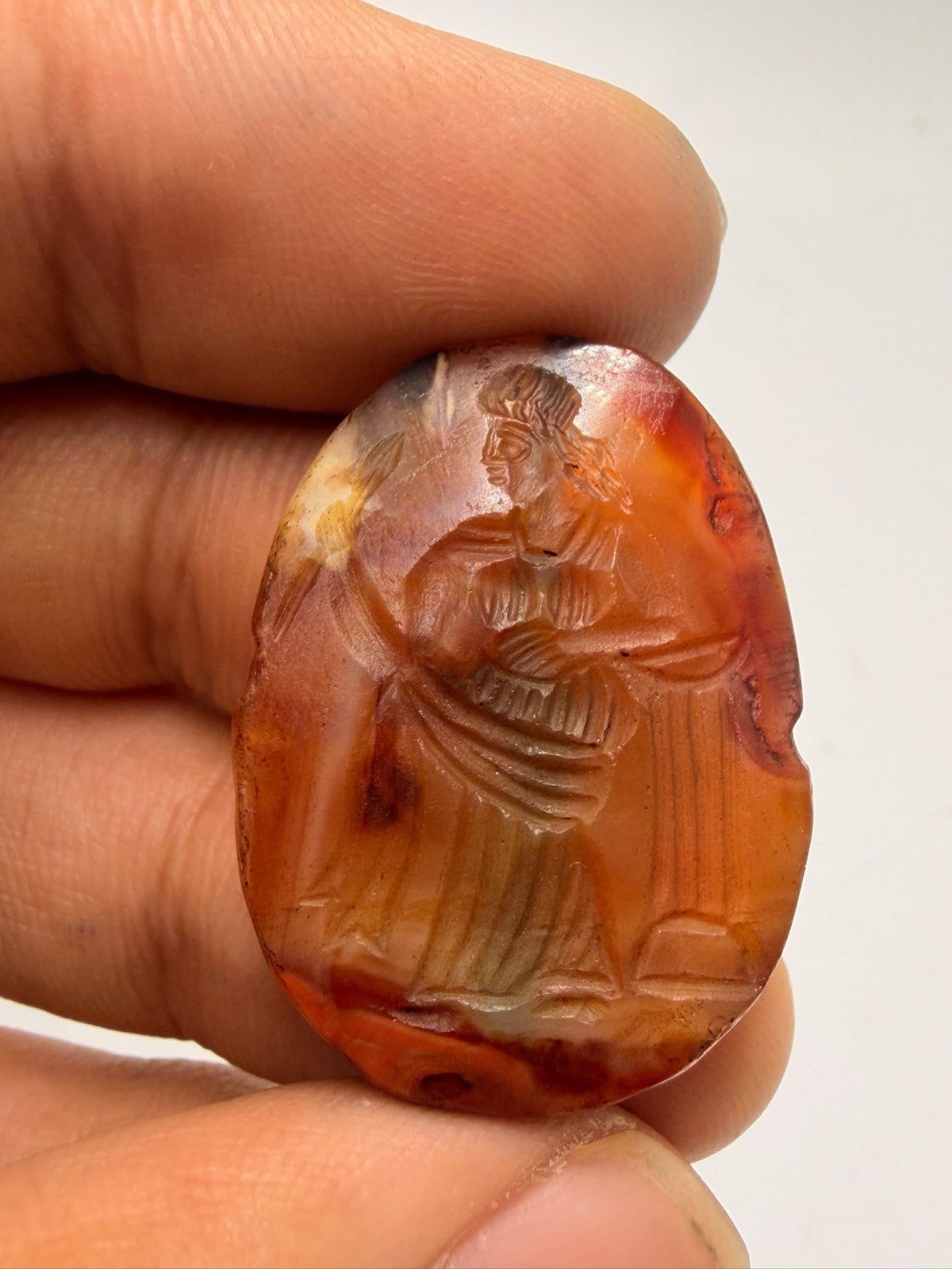 Wonderful Ancient Roman Sassan King Stone Seal Stamp Intaglio Wonderful Ancient Roman Sassan King Stone Seal Stamp Intaglio