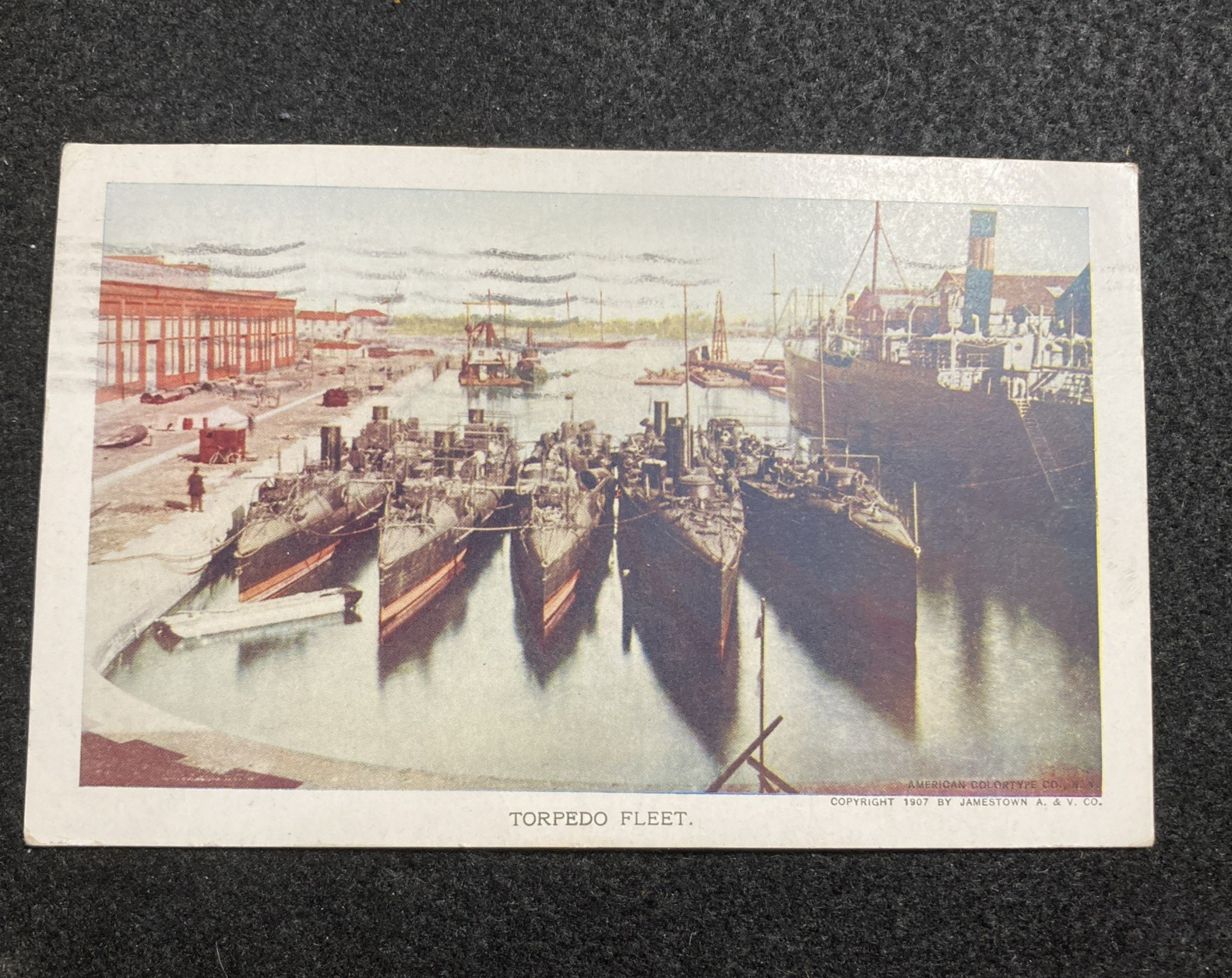 1907 Jamestown Exposition Torpedo Fleet Norfolk Navy Yard Postcard ~ Posted 1907 1907 Jamestown Exposition Torpedo Fleet Norfolk Navy Yard Postcard ~ Posted 1907
