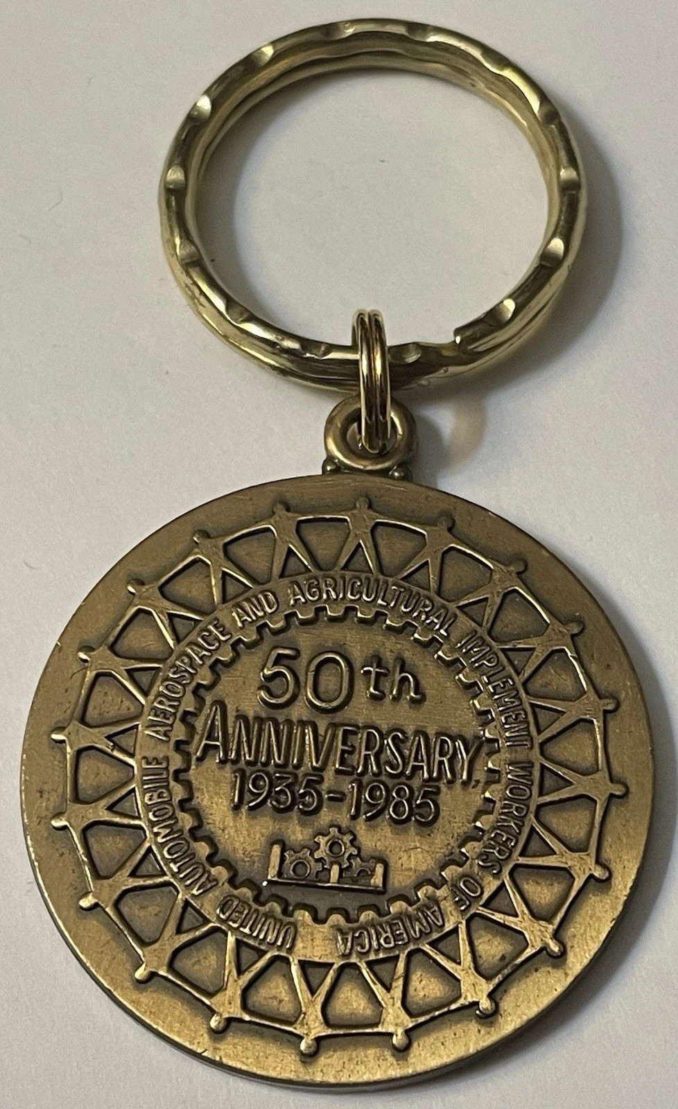 Vintage Keychain Local UAW 72 Union Kenosha Wisconsin 50th Anniversary 1935-1985 Vintage Keychain Local UAW 72 Union Kenosha Wisconsin 50th Anniversary 1935-1985