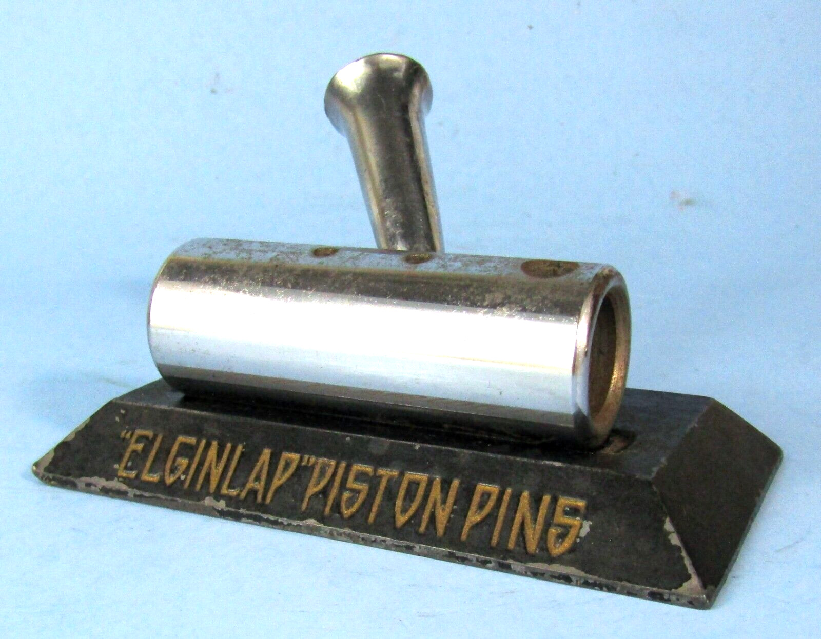 VINTAGE ELGINLAP PISTON PINS METAL ADVERTISING PAPERWEIGHT PEN HOLDER VINTAGE ELGINLAP PISTON PINS METAL ADVERTISING PAPERWEIGHT PEN HOLDER