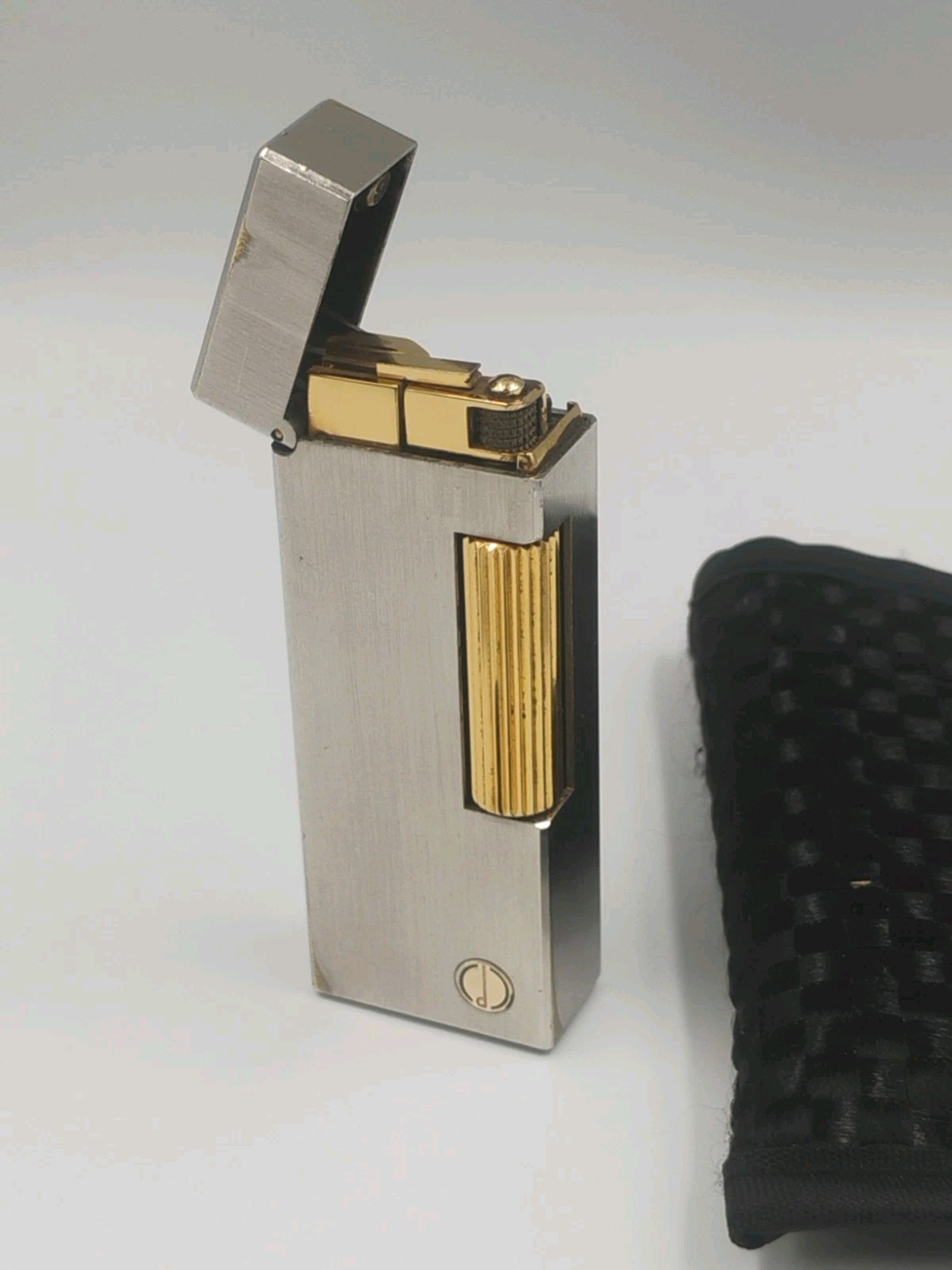 Dunhill Rollagas Lighter, Brushed Palladium & Gold Plated, 061056 Dunhill Rollagas Lighter, Brushed Palladium & Gold Plated, 061056