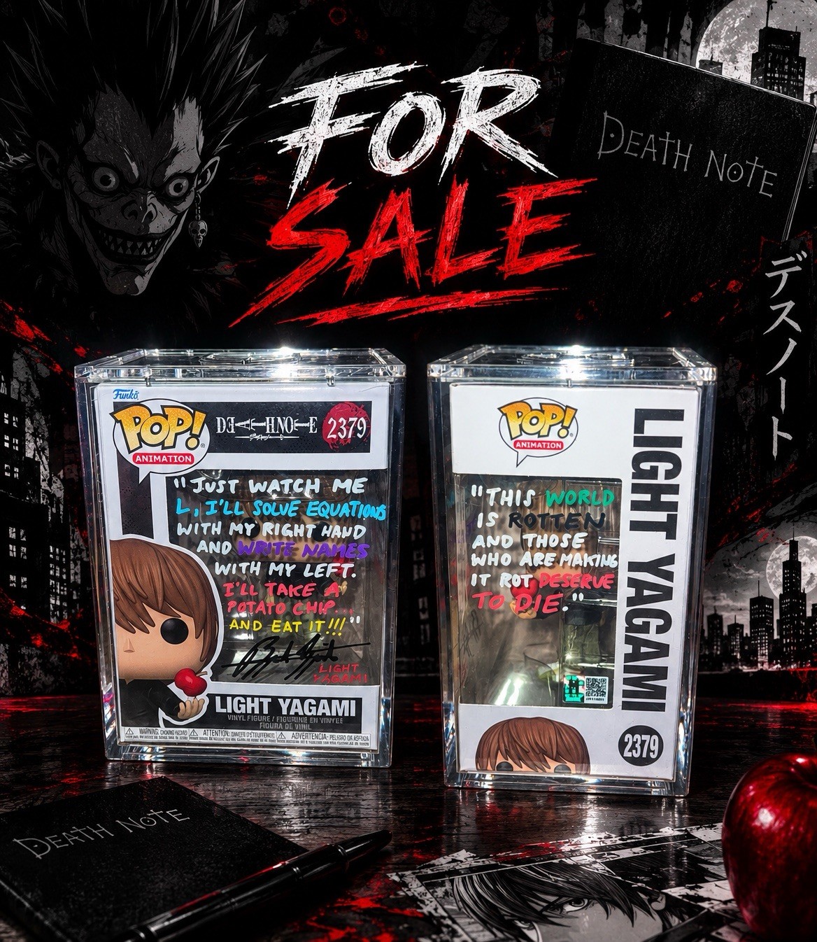 Brad Swaile Signed Funko Pop Death Note Light Yagami #2379
