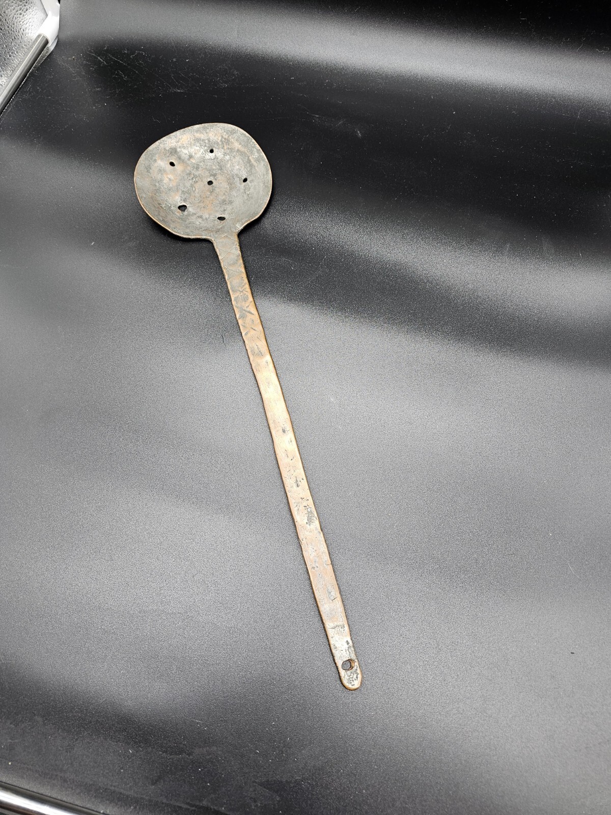 Antique Hand Forged Copper Primitive Ladle c early 1900s