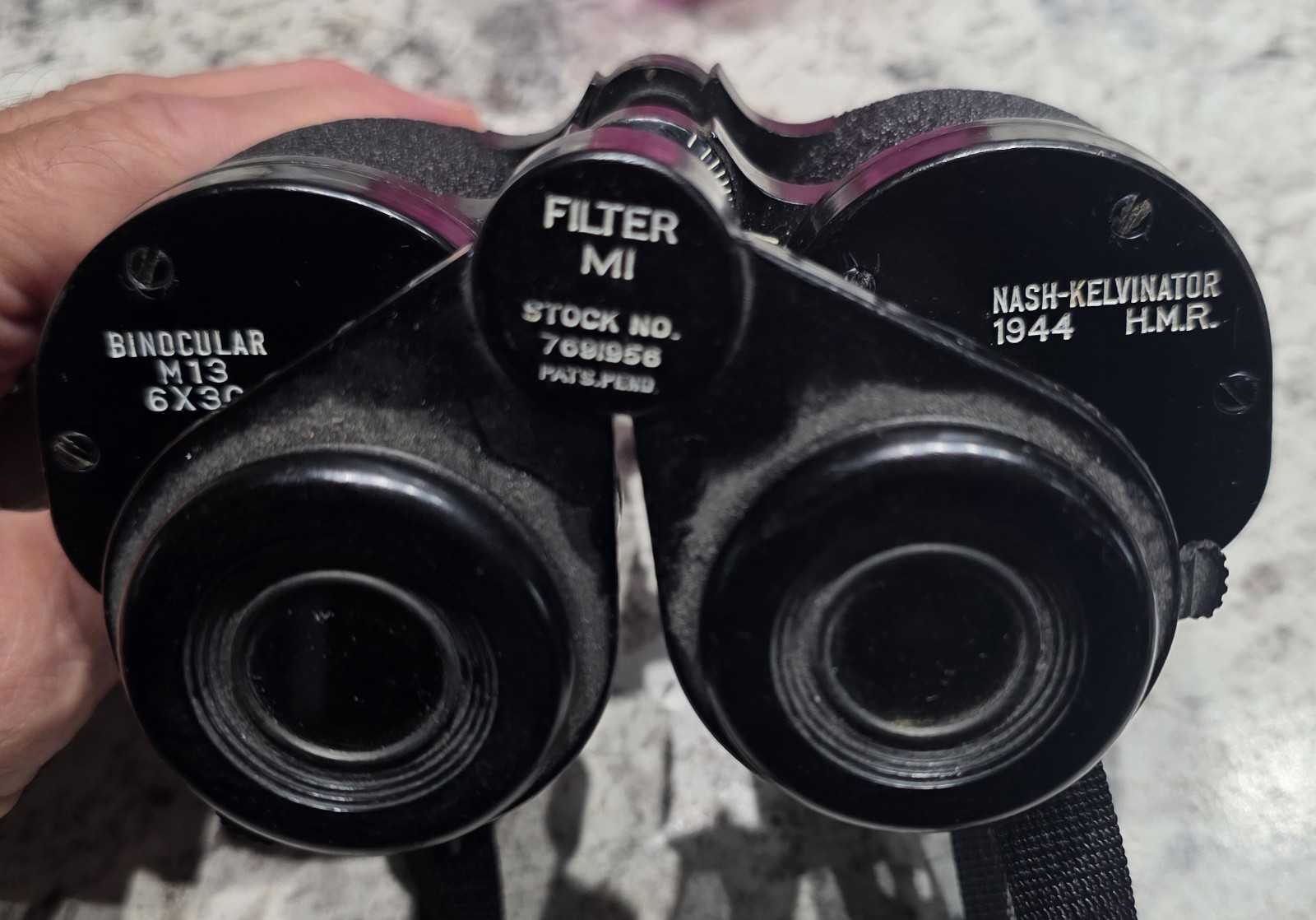 Vintage 1944 US Militay Nash Kelvinator M13 6 x 30 Binoculars Amazing Condition Vintage 1944 US Militay Nash Kelvinator M13 6 x 30 Binoculars Amazing Condition