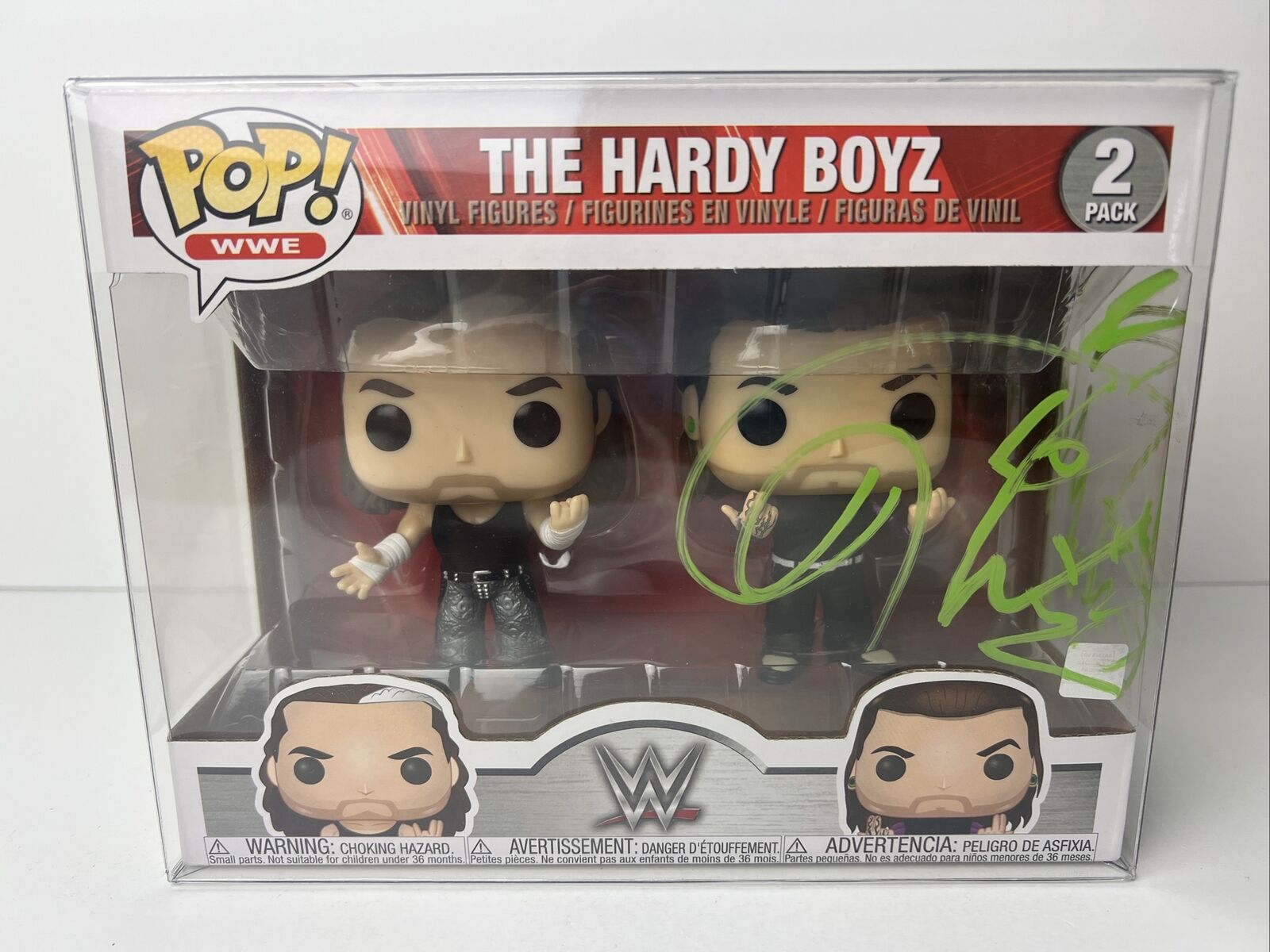 Funko Pop WWE The Hardy Boyz 2 Pack Jeff & Matt Hardy Sidned By Jeff Hardy