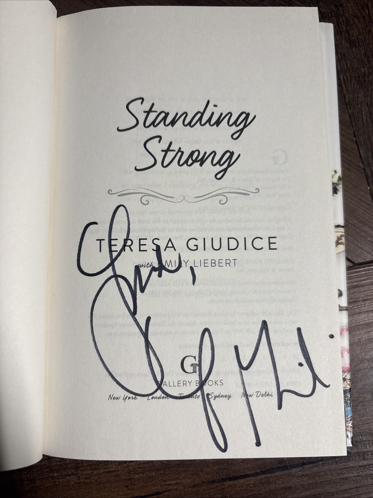 Teresa Giudice Signed Autograph Standing Strong 1st Ed HC Book Teresa Giudice Signed Autograph Standing Strong 1st Ed HC Book