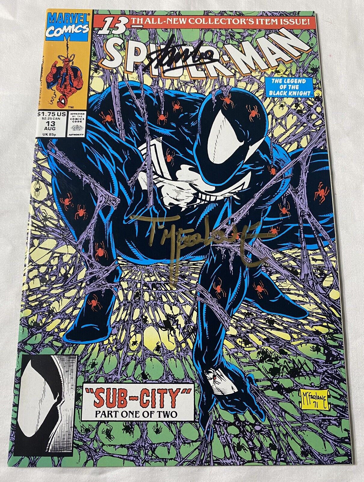 Spider-Man #13 Signed Stan Lee & Todd McFarlane Spider-Man 1 Homage Cover