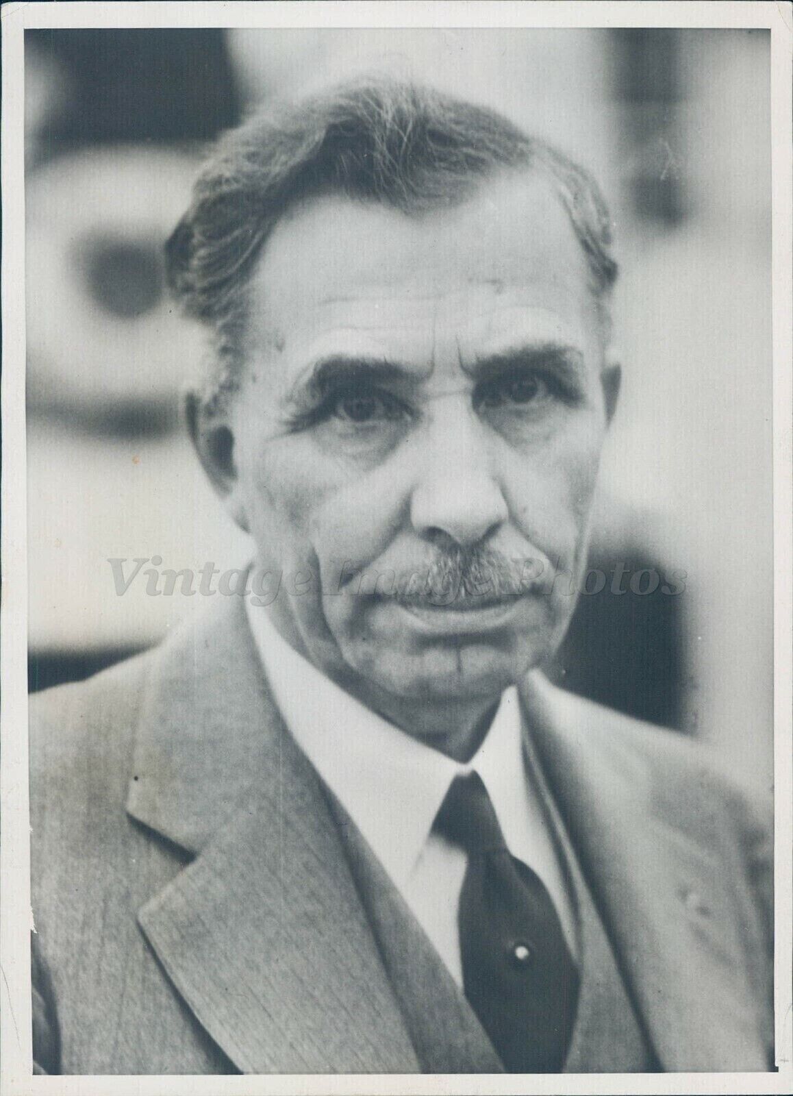 1934 Photo Joseph Poindexter Prominent Honolulu Attorney Head Bar Association