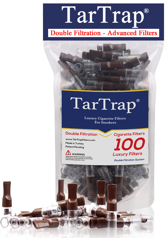 TarTrap 100 Double Filtration Premium Cigarette Filters, Block Nic Tar Bar Out TarTrap 100 Double Filtration Premium Cigarette Filters, Block Nic Tar Bar Out