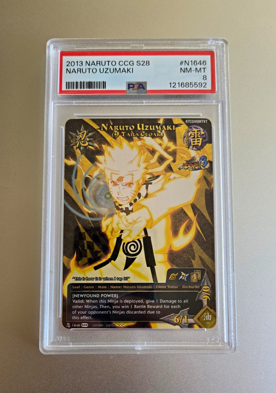 2013 Naruto CCG N1646 Naruto Uzumaki 9 Tails Cloak PSA 8 Ultimate Ninja Storm 3 2013 Naruto CCG N1646 Naruto Uzumaki 9 Tails Cloak PSA 8 Ultimate Ninja Storm 3