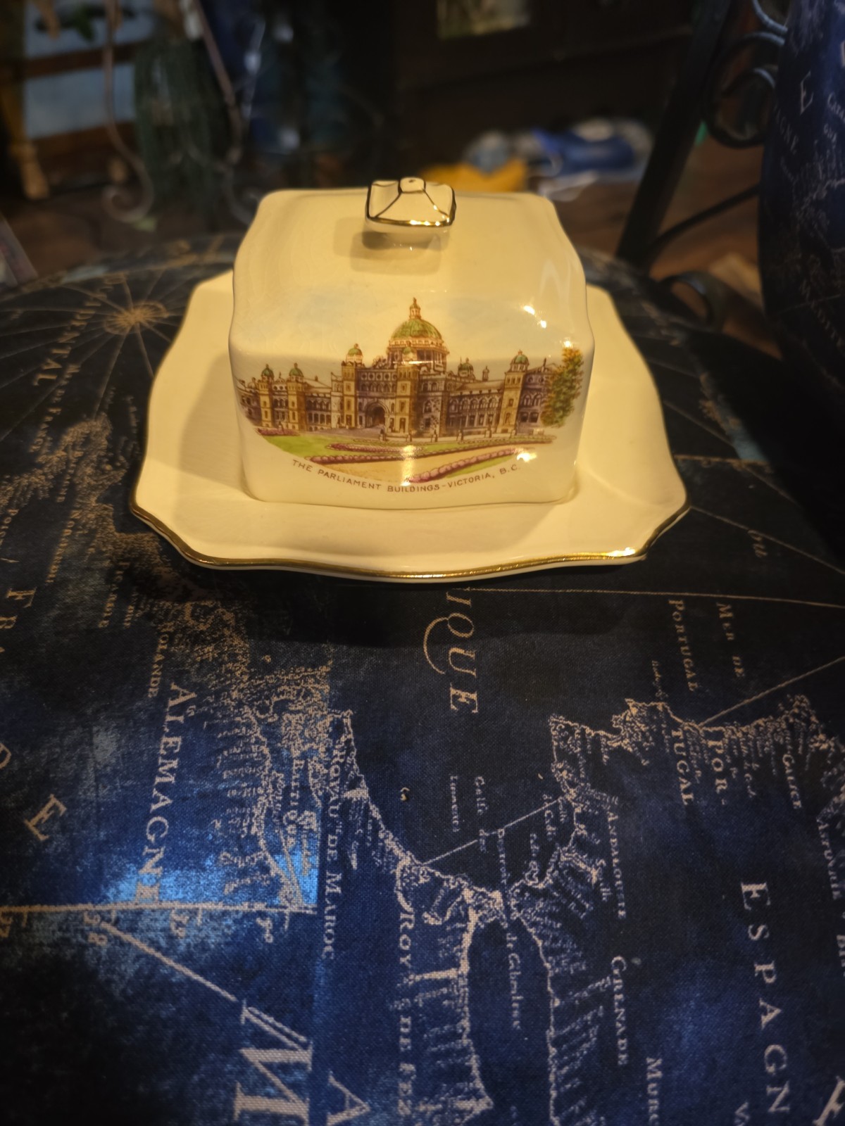Royal Winton Butter Dish Parliament Buildings Victoria BC Royal Winton Butter Dish Parliament Buildings Victoria BC