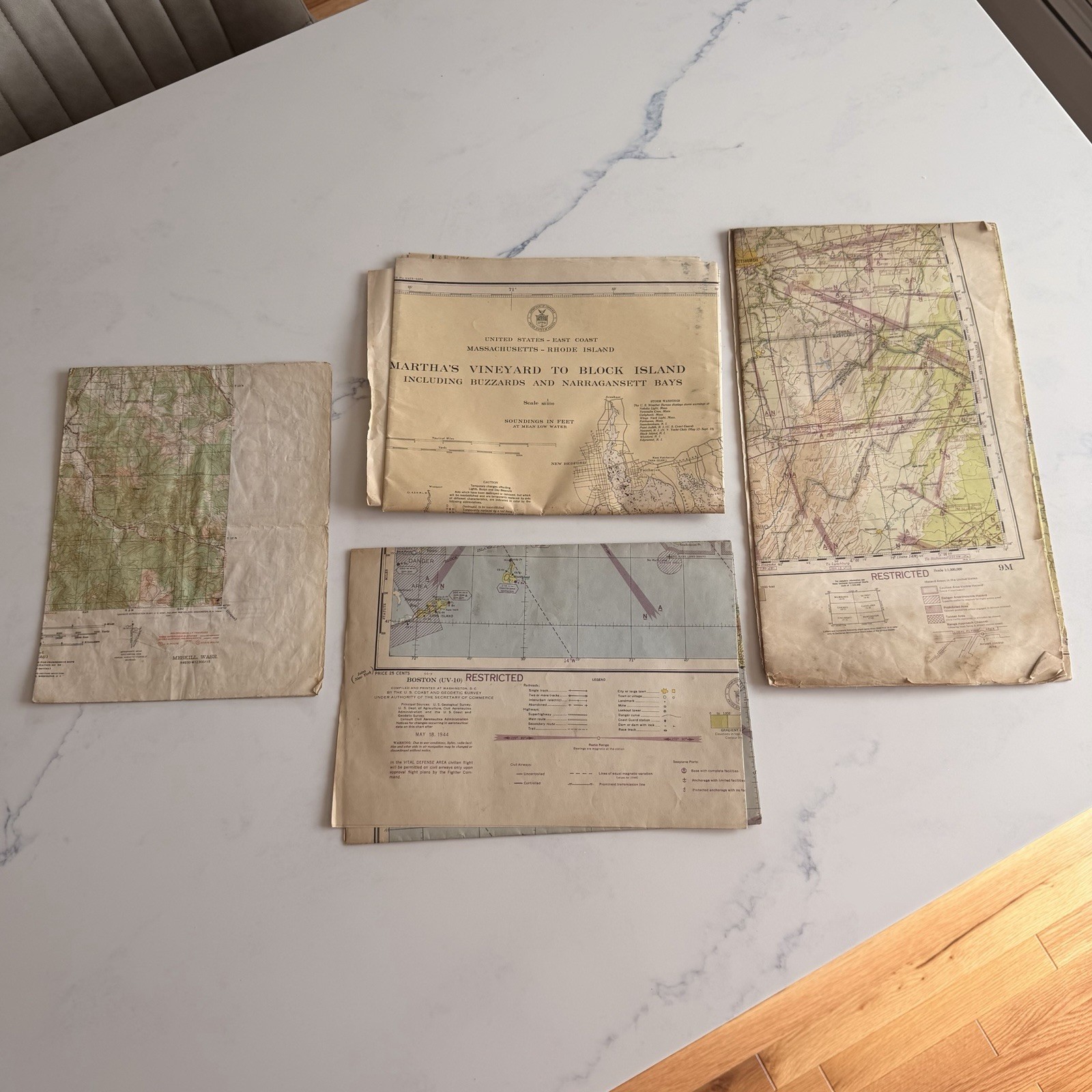 Lot 5 WWII Military Aeronautical Nautical Maps Restricted 1940s Army Air Corps Lot 5 WWII Military Aeronautical Nautical Maps Restricted 1940s Army Air Corps