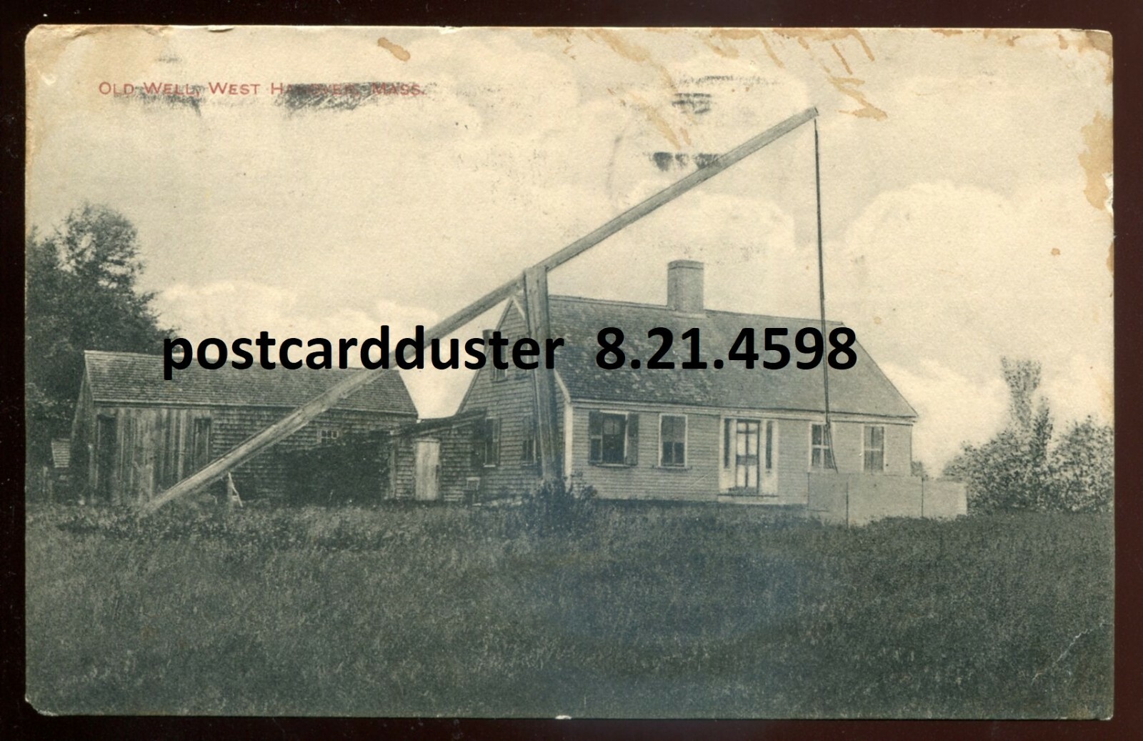 WEST HANOVER Mass. Postcard 1916 Old Well WEST HANOVER Mass. Postcard 1916 Old Well