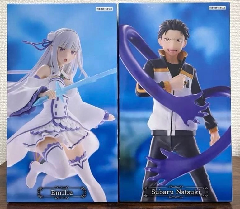 Re:ZERO Starting Life in Another World Emilia & Subaru Set JAPAN NEW Re:ZERO Starting Life in Another World Emilia & Subaru Set JAPAN NEW
