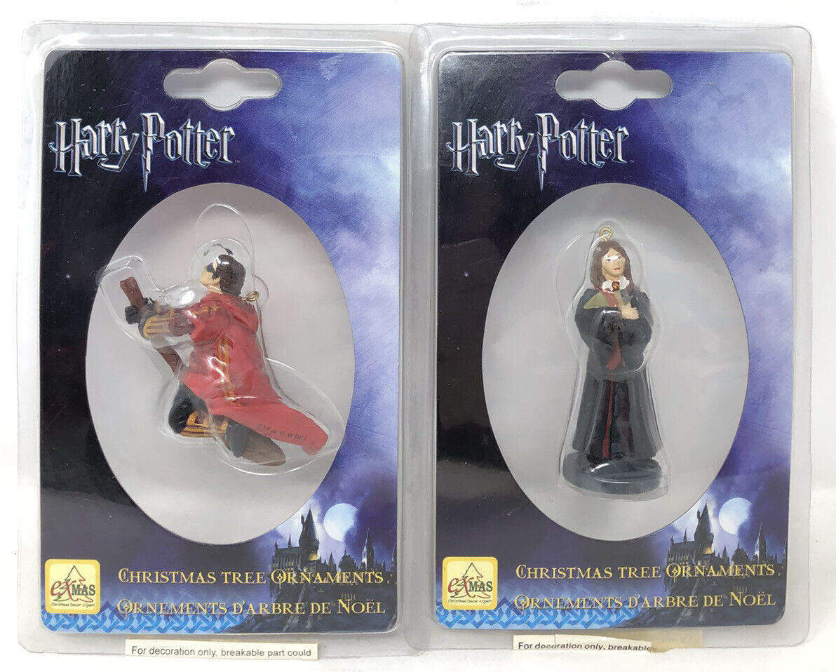 Harry Potter VTG Lot Harry Potter Quidditch Hermione Christmas Ornament Rare NIP