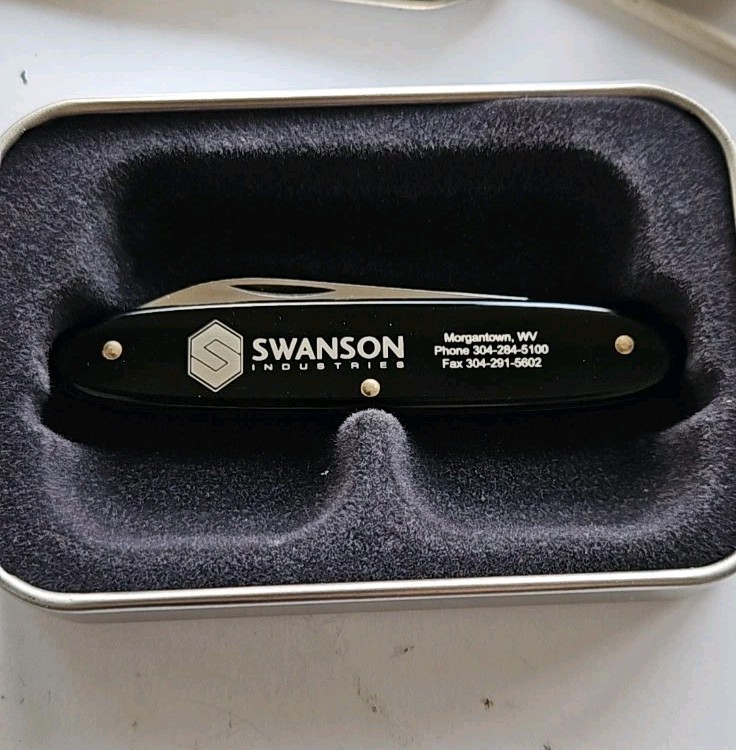 Victorinox Excelsior Swiss Army Knife Has Swanson On It..black. Victorinox Excelsior Swiss Army Knife Has Swanson On It..black.