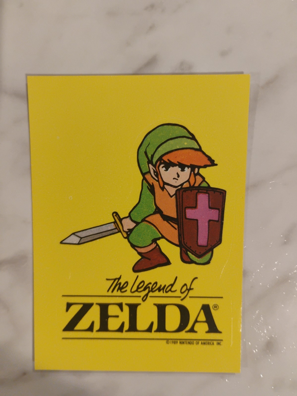 1989 Topps Nintendo Stickers #5 The Legend of Zelda Link Rookie 1989 Topps Nintendo Stickers #5 The Legend of Zelda Link Rookie