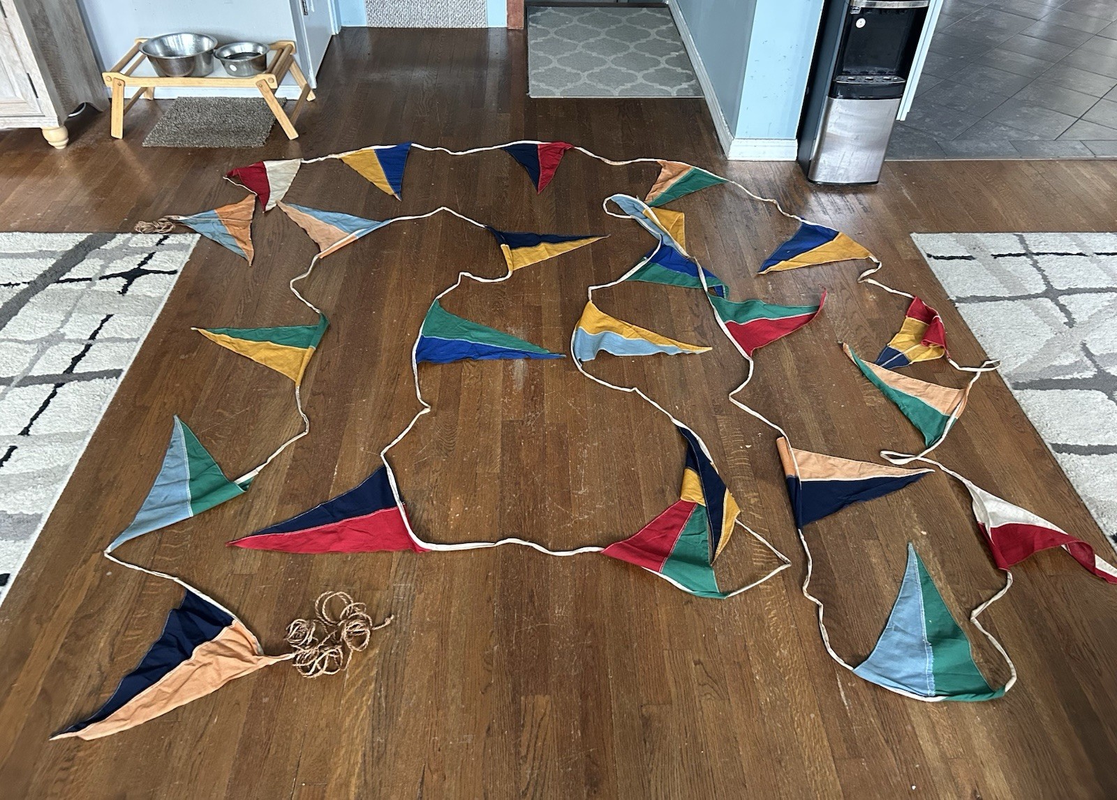 Vintage 24 Fabric Flag Banter Set , Vintage 24 Fabric Flag Banter Set ,