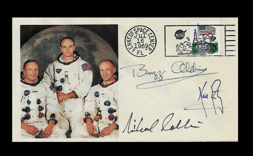 Apollo 11 crew collector envelope w original period stamp *OP1408 Apollo 11 crew collector envelope w original period stamp *OP1408
