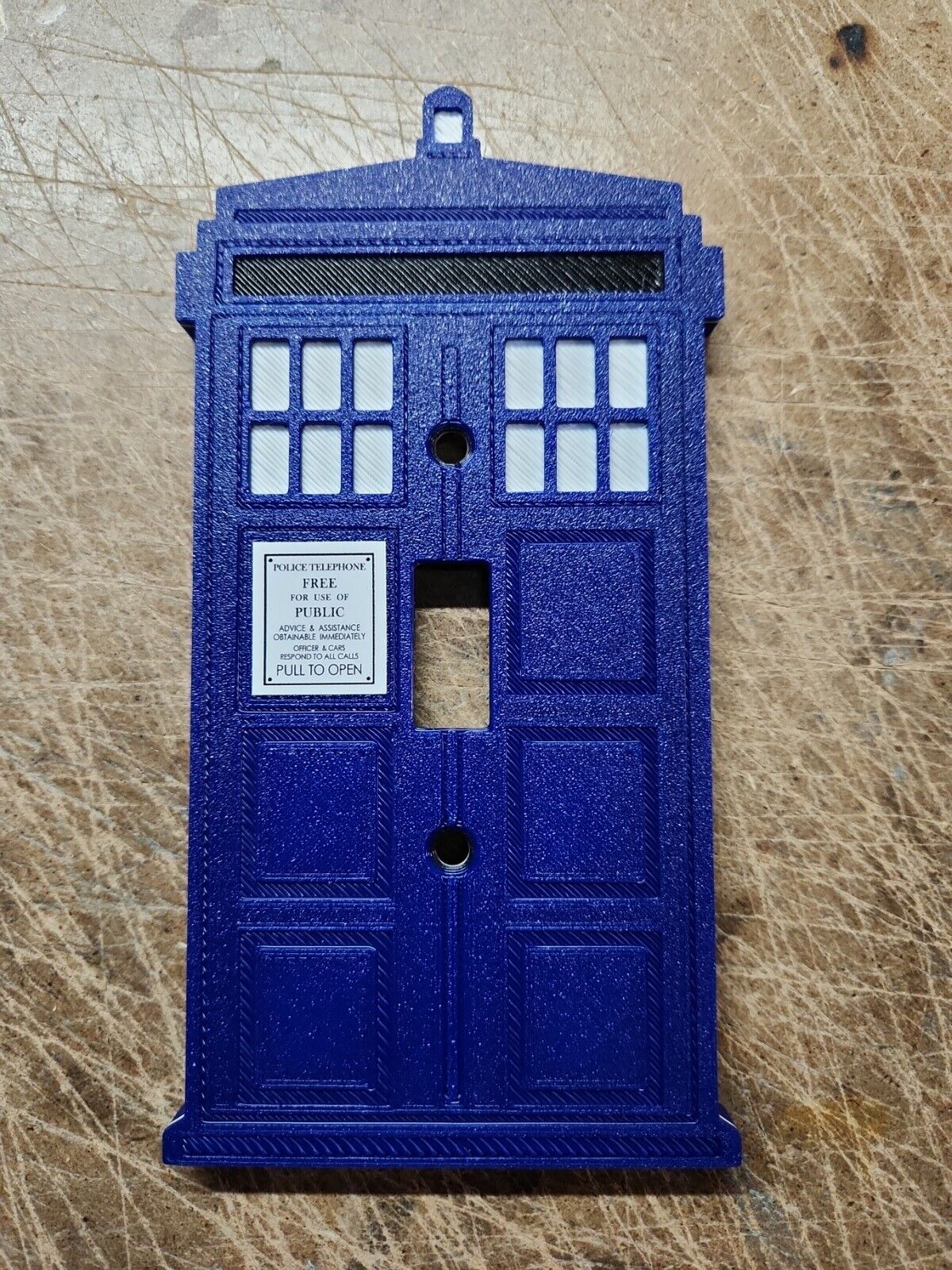 Doctor Who Tardis Light Switch Cover (3d printed)