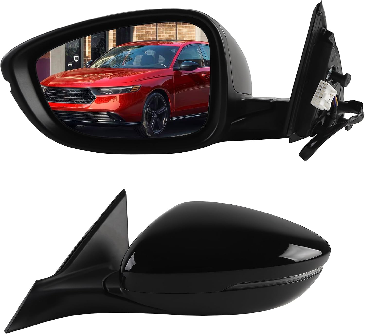 Side Rear View Mirror Black Compatible with 2023-2026 Honda Accord Power Heated Side Rear View Mirror Black Compatible with 2023-2026 Honda Accord Power Heated