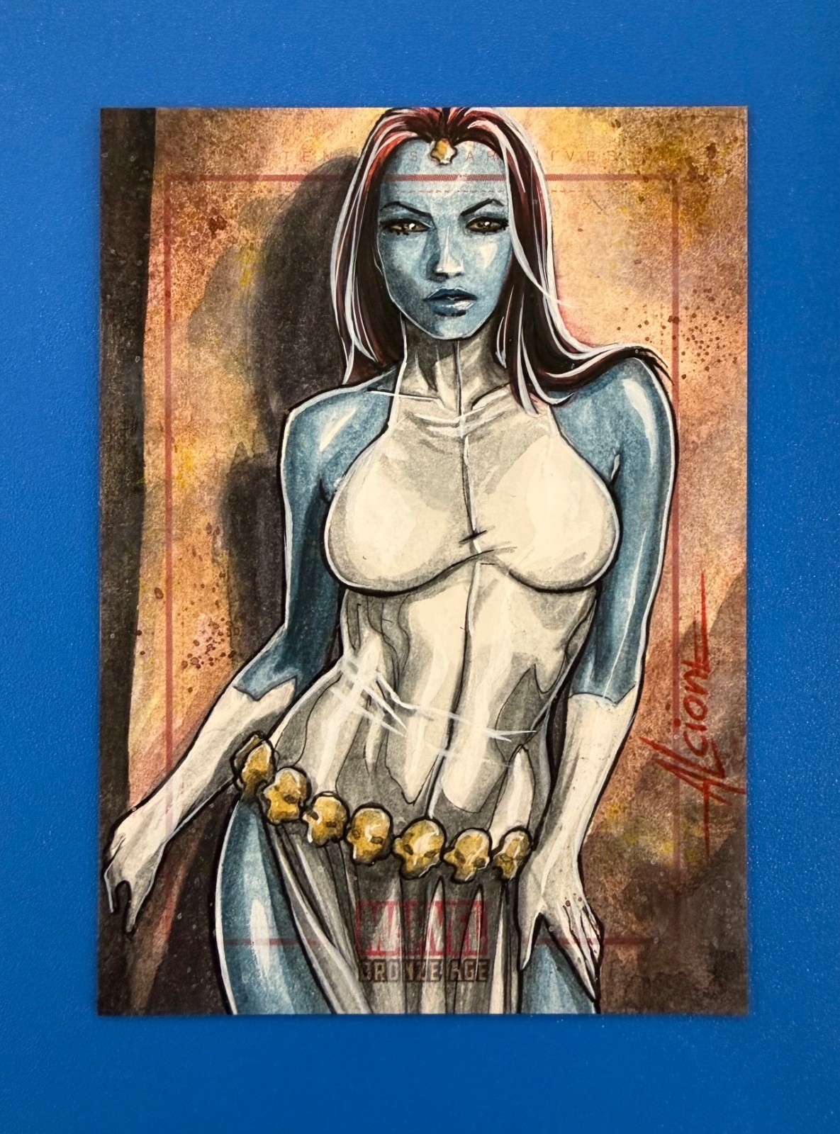 2012 Rittenhouse Marvel Bronze Age Sketch Card Alcione Silva 1/1 Mystique