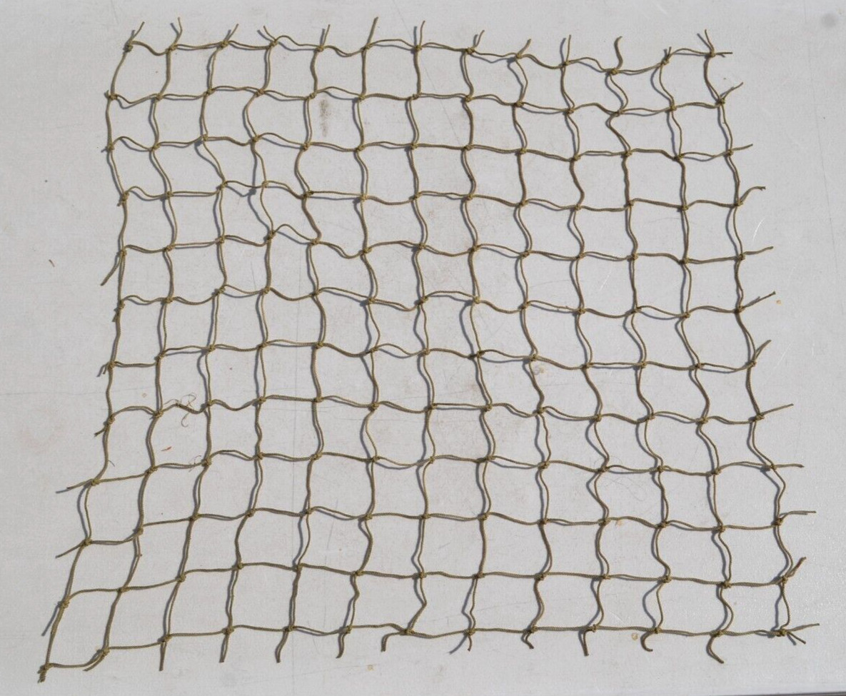 WW2 VINTAGE US M-1 HELMET COVER 2" SQUARE CAMOUFLAGE NET ORIGINAL WWII