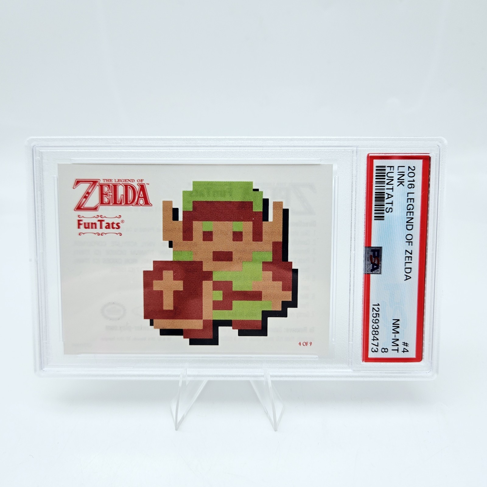 2016 Legend of Zelda 8 Bit Link #4 PSA 8 Funtats Enterplay