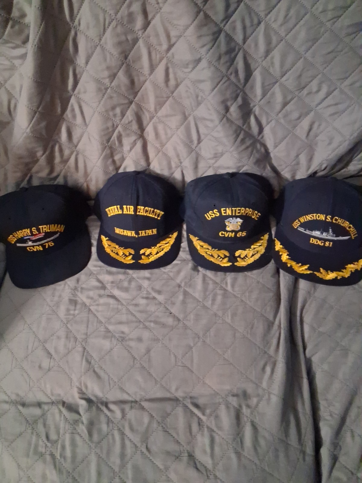 USS Harry S. Truman CVN-75 Navy Embroidered Cap And Others Lot