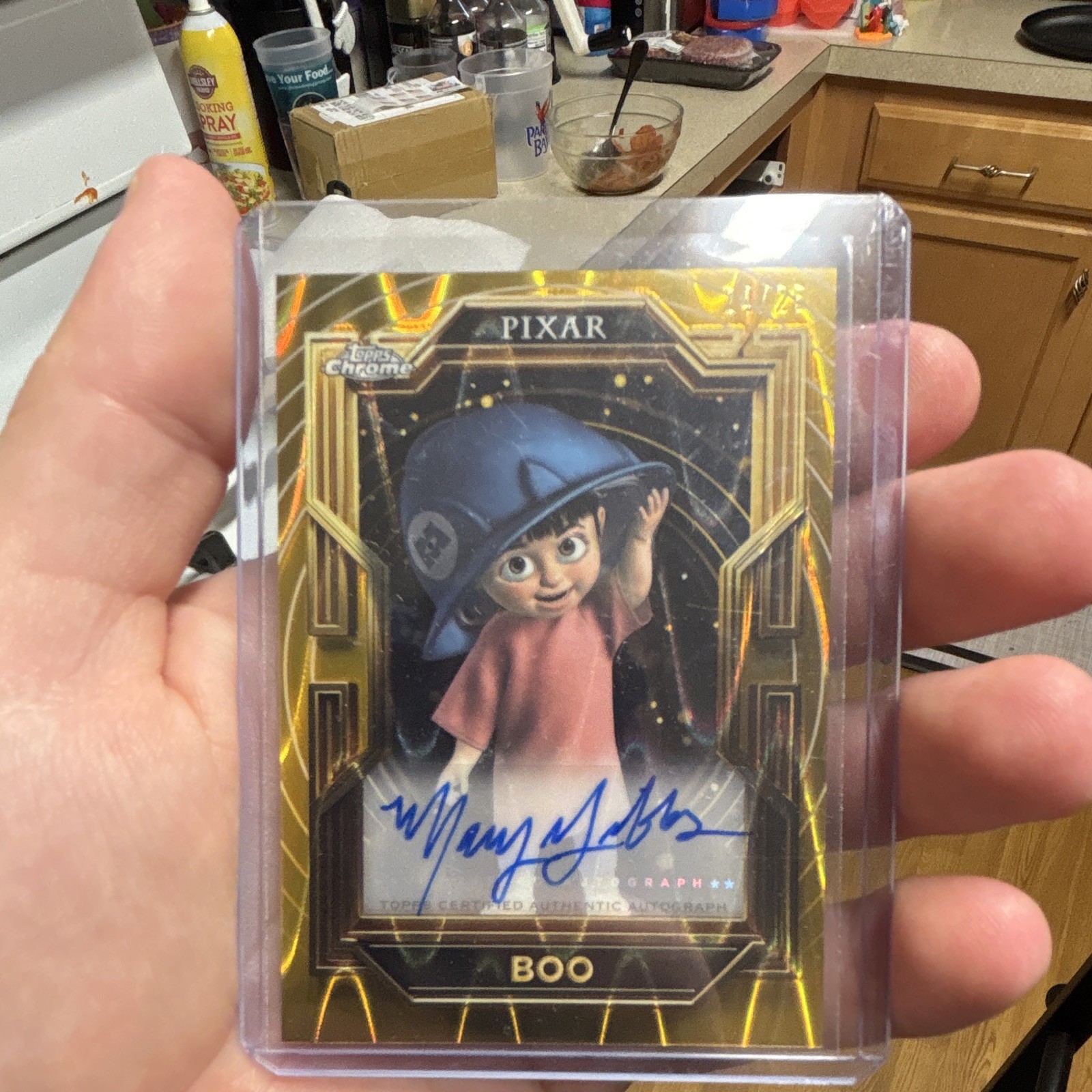 Topps 2025 Pixar Gold Monsters, Inc. Boo Gilded Authentic Auto AA-MG 24/25 Topps 2025 Pixar Gold Monsters, Inc. Boo Gilded Authentic Auto AA-MG 24/25