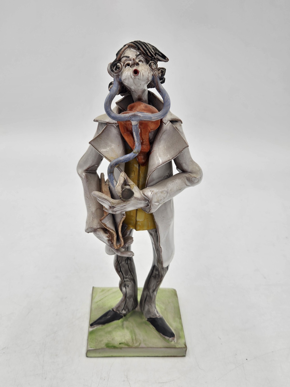 Vintage Italian Lo Scricciolo Style Art Ceramic Sculpture Male Doctor Bof Lilia Vintage Italian Lo Scricciolo Style Art Ceramic Sculpture Male Doctor Bof Lilia