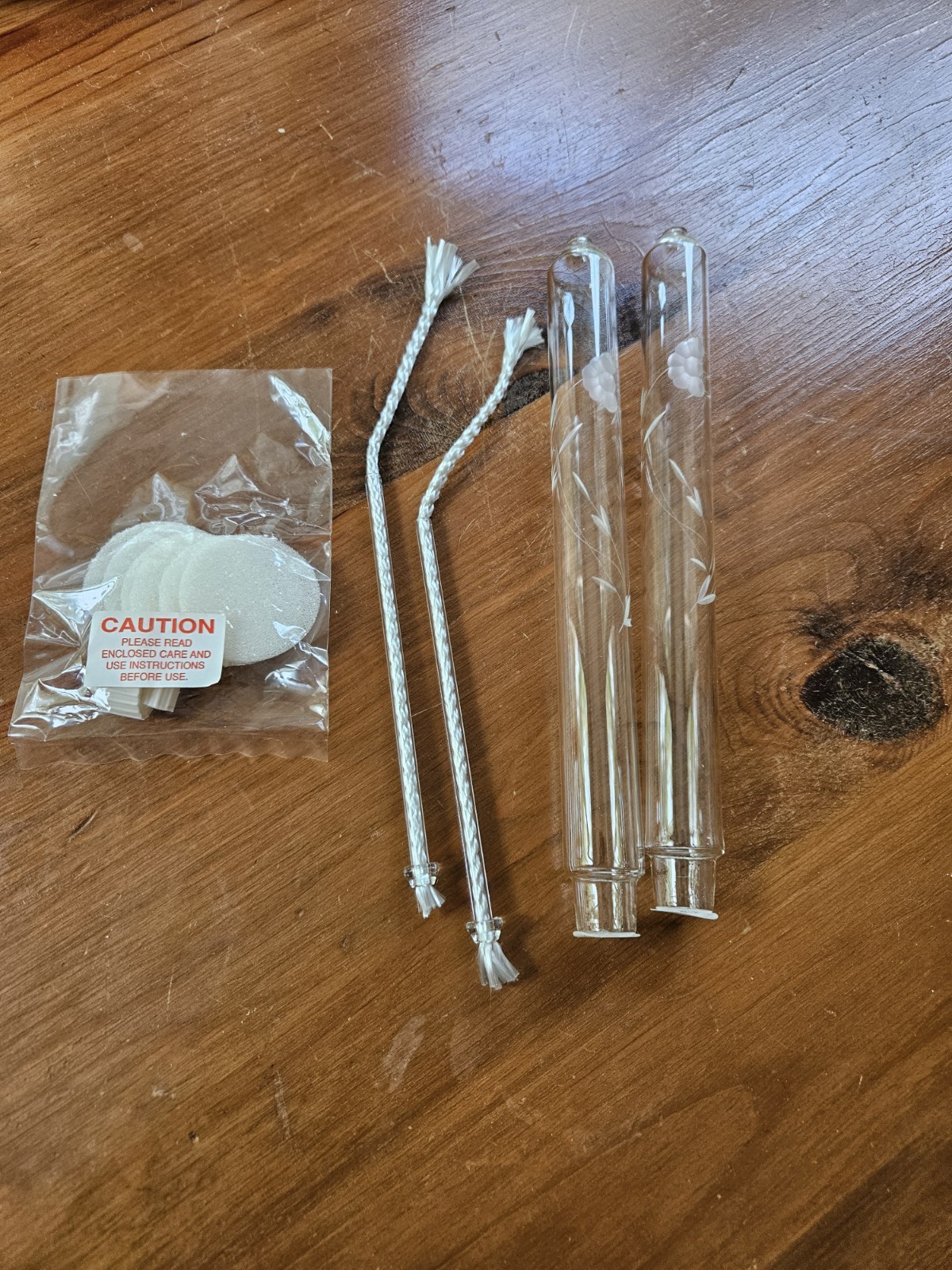 Princess House Heritage Crystal Taper Candle Oil Lamps 469 EUC