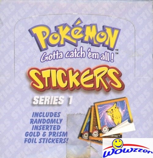 1999 POKEMON Artbox Box-30 Factory Sealed Packs-300 MINT Stickers Box dinged 1999 POKEMON Artbox Box-30 Factory Sealed Packs-300 MINT Stickers Box dinged
