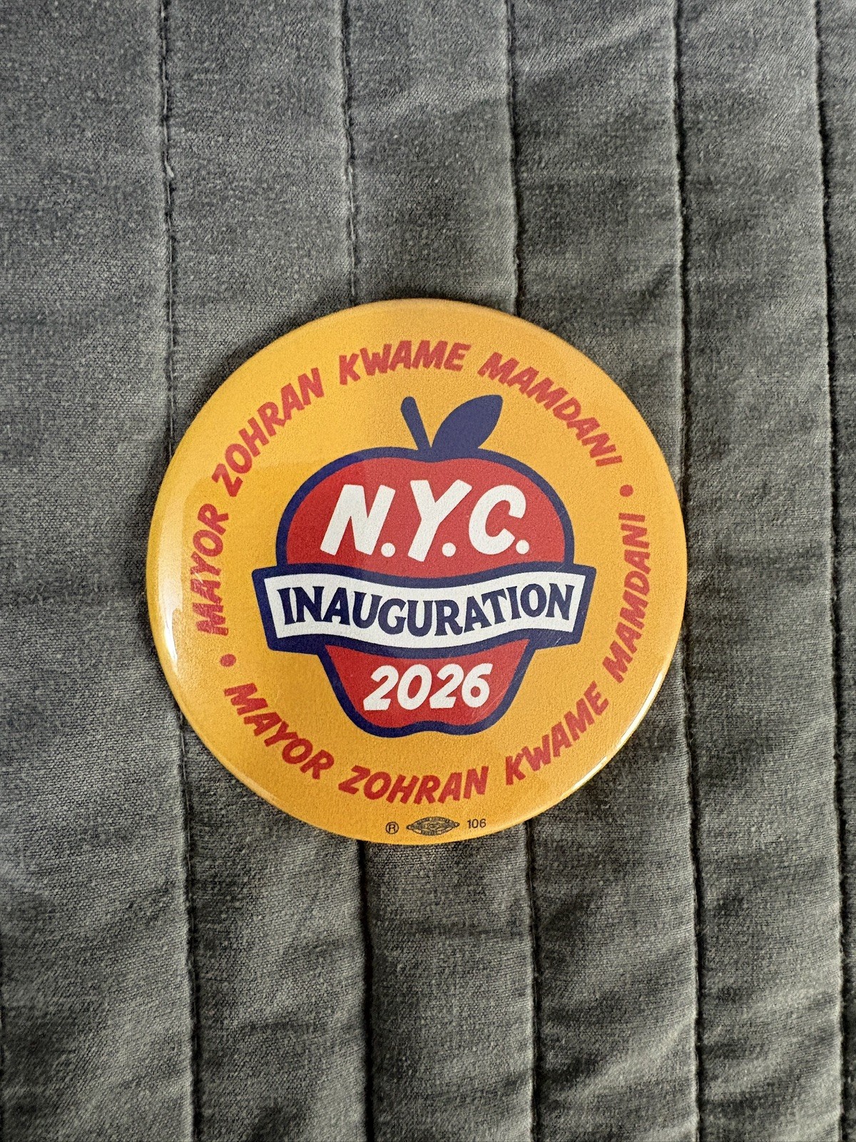 Exclusive NYC Inauguration 2026 Mayor Zohran Mamdani Button, Democrat Pin Exclusive NYC Inauguration 2026 Mayor Zohran Mamdani Button, Democrat Pin